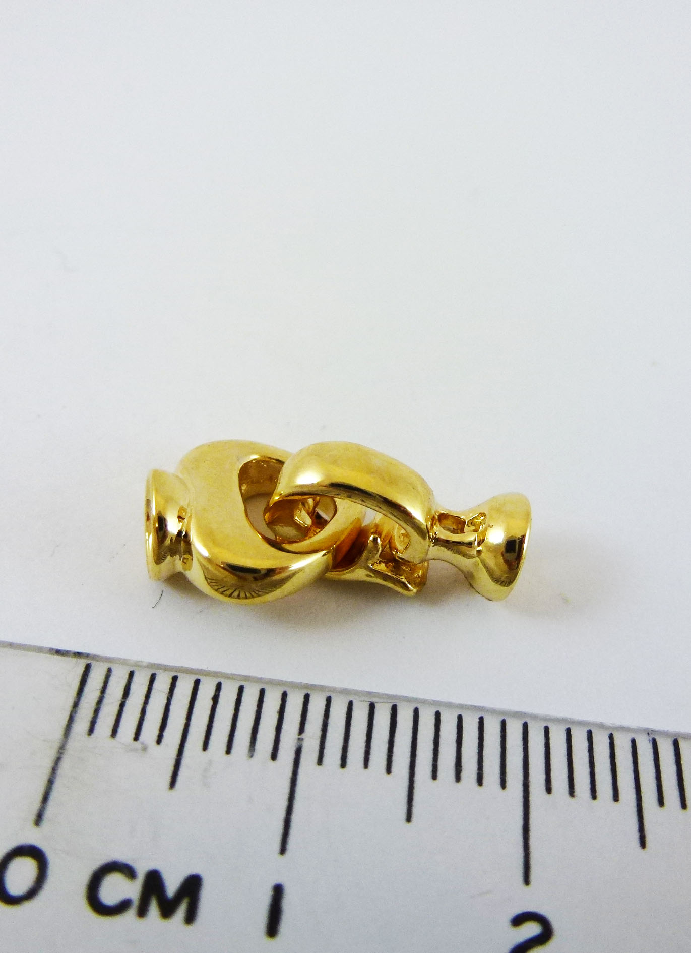 10mm銅鍍金色心形扣式扣頭