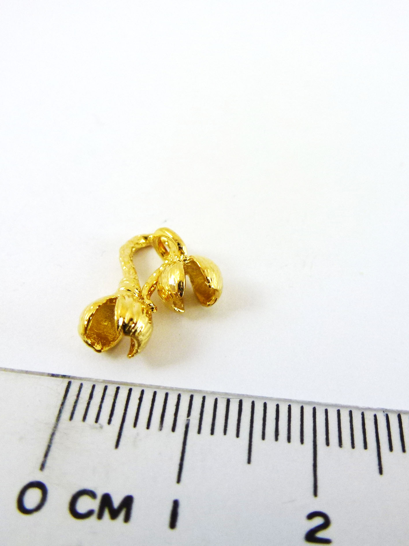 4mm銅鍍金色花形扣頭