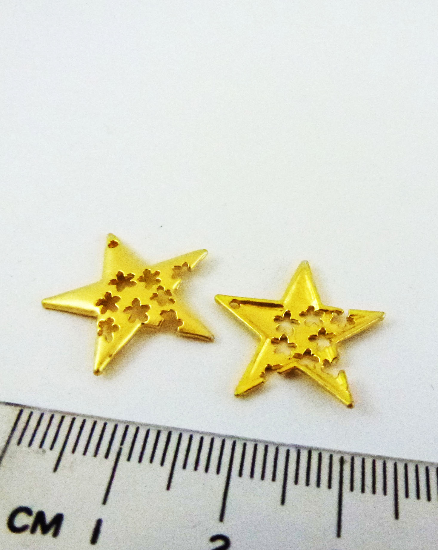 銅鍍霧金單孔打孔星星