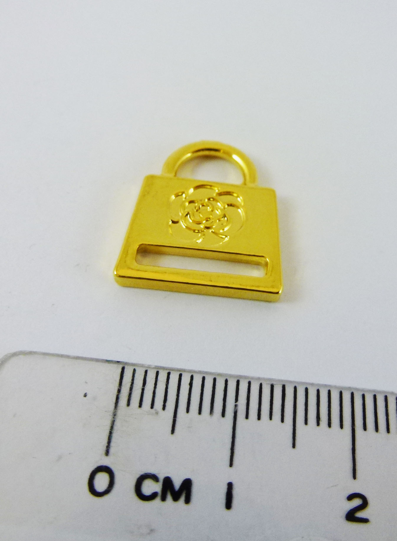金色玫瑰花織帶掛鉤(DB珠八排)
