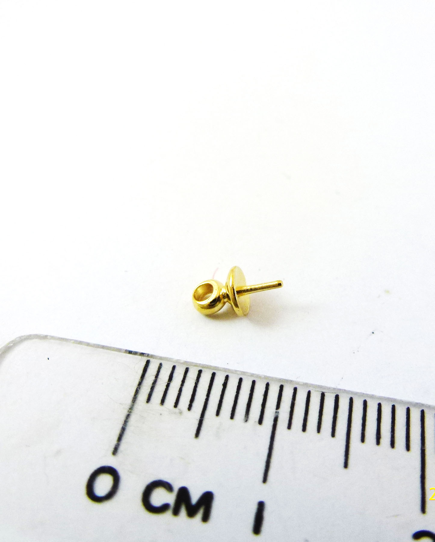 4MM銅鍍金色-0.7MM黏針帽蓋