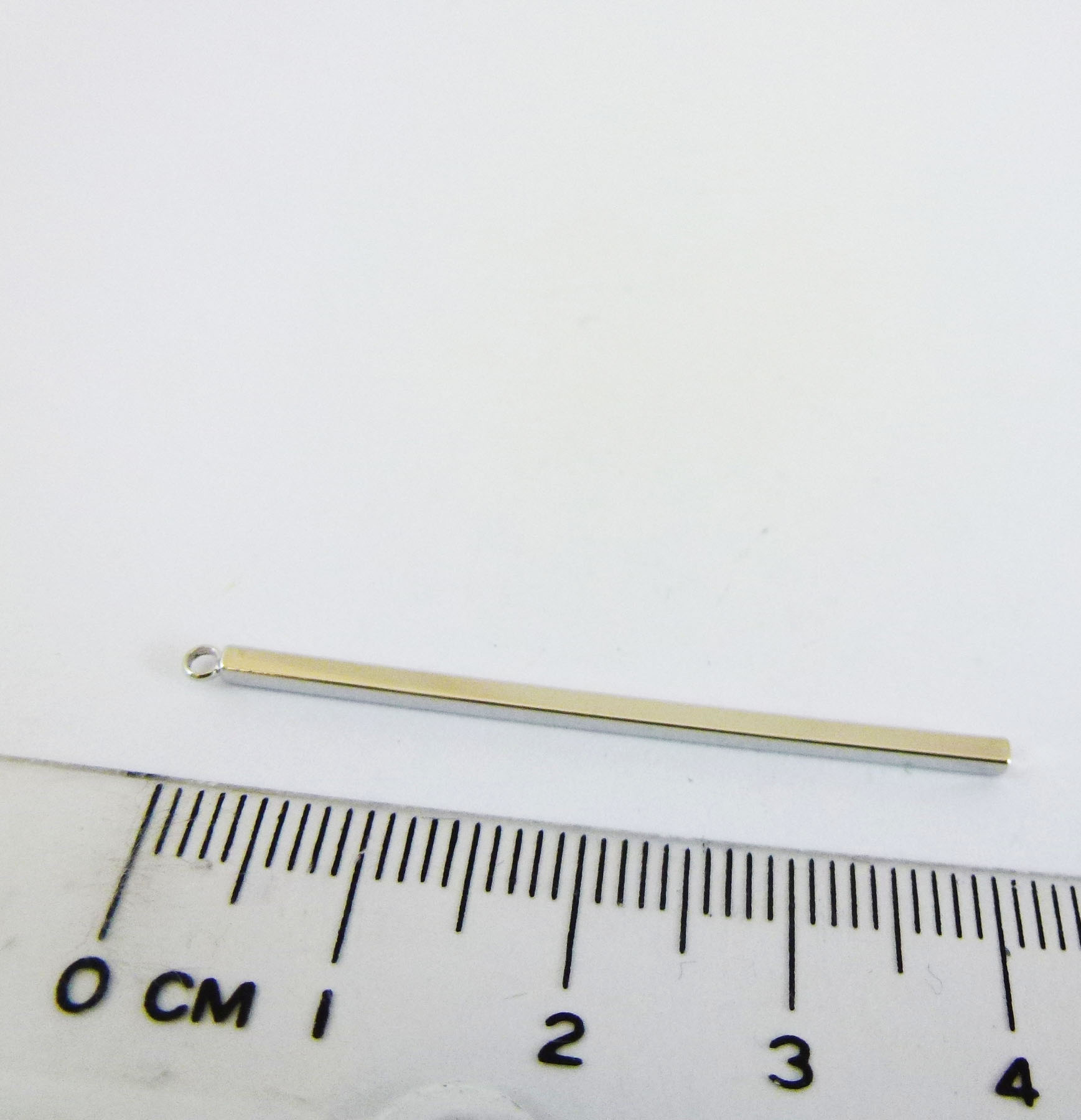 40MM銅鍍正白K單孔方形柱