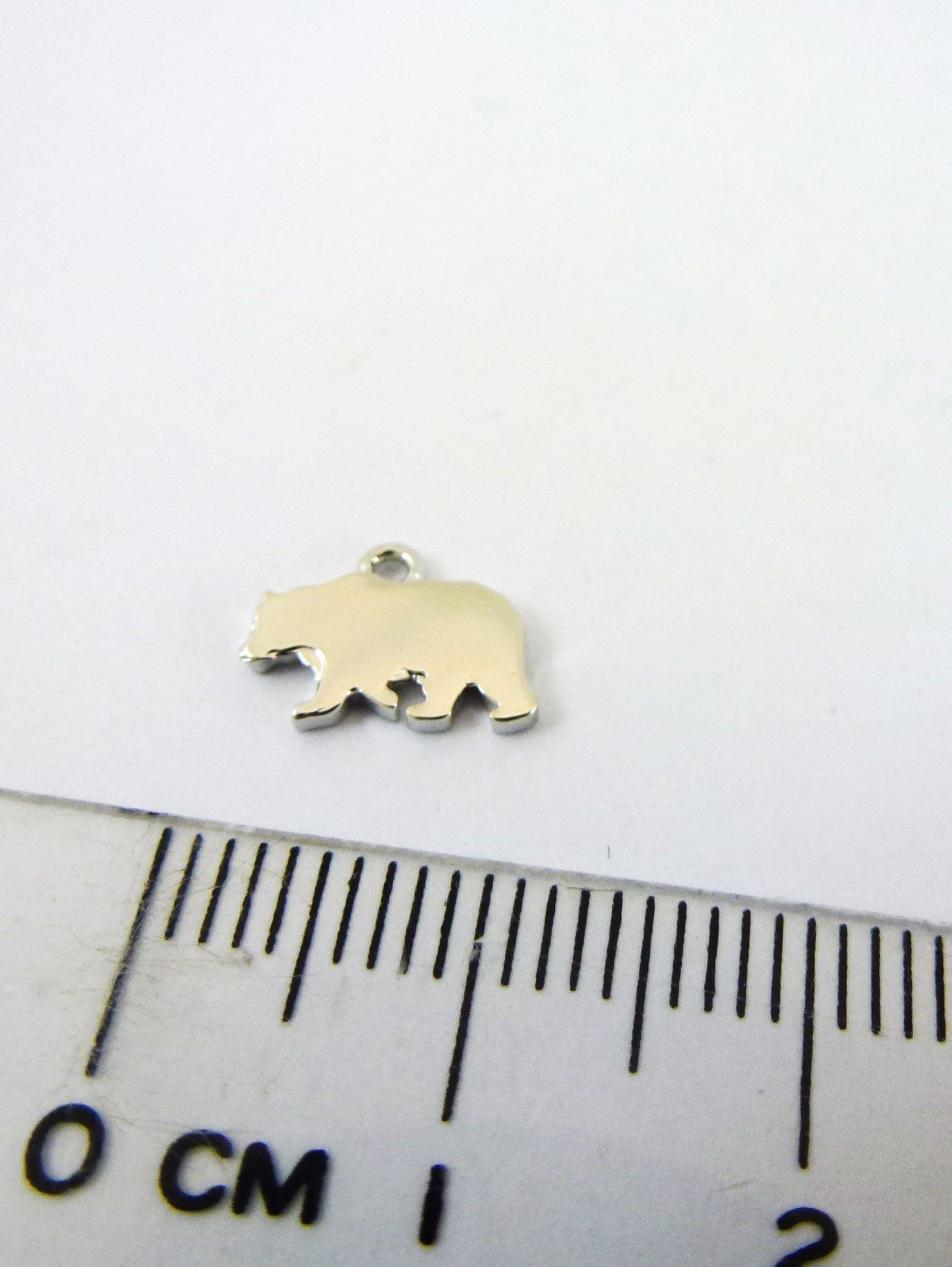 銅鍍正白K單孔北極熊