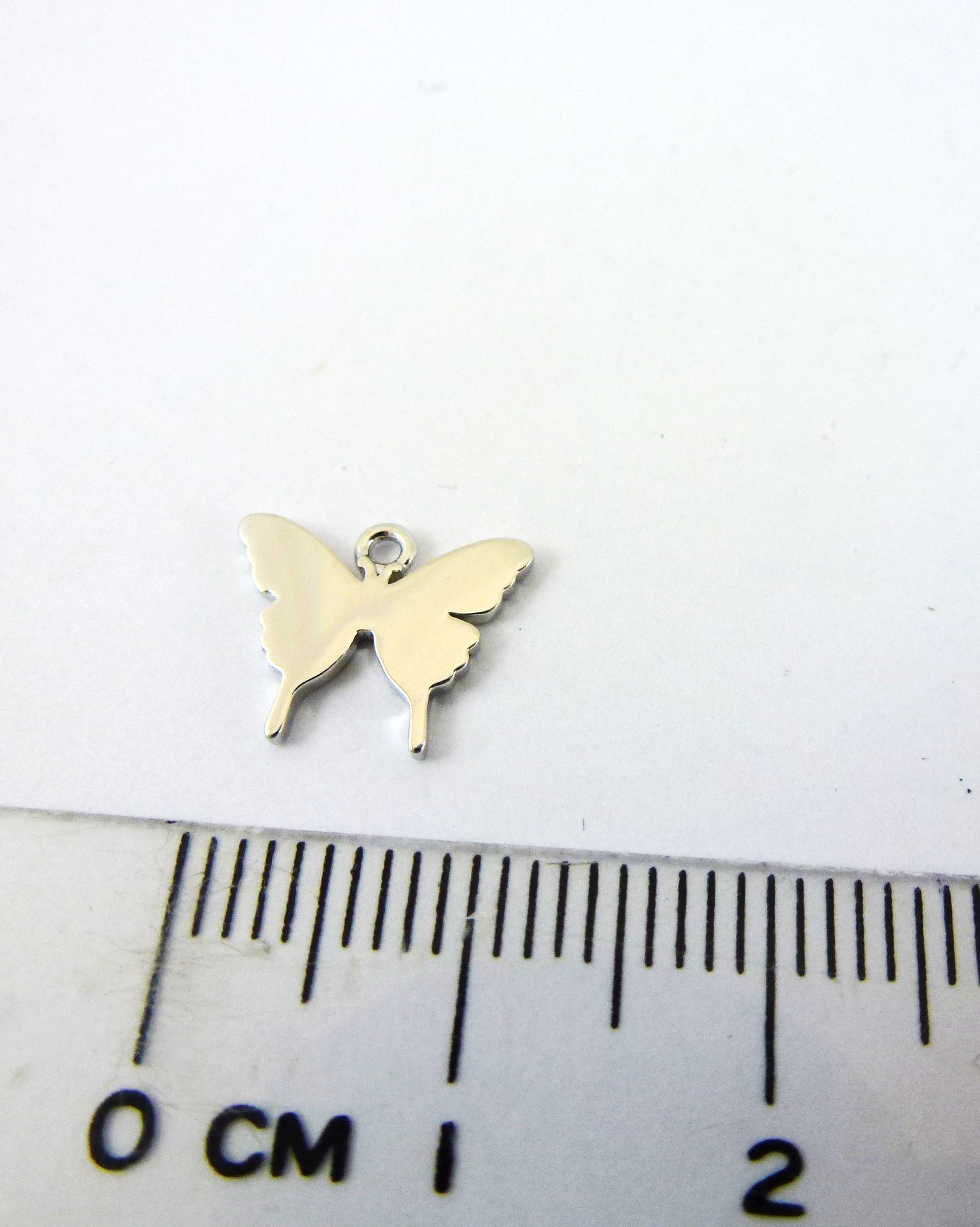 銅鍍正白K單孔蝴蝶