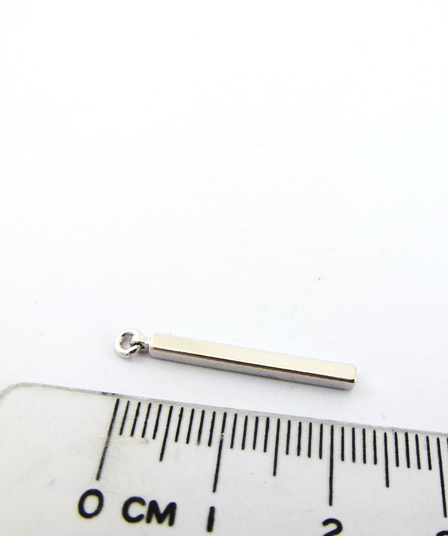 20MM銅鍍正白K單孔附圈方形柱