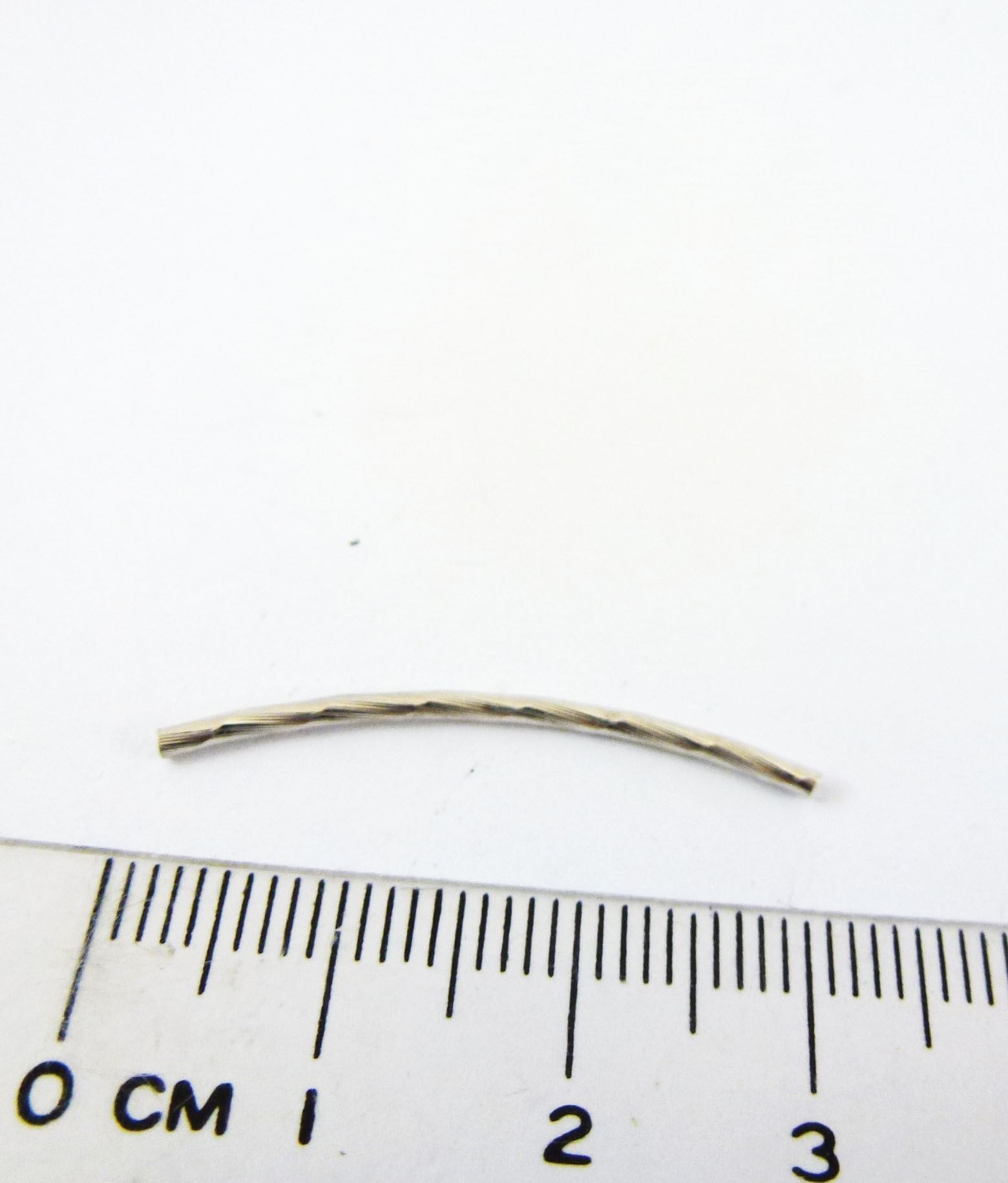 1.5X30MM純銀鍍正白K螺紋彎管