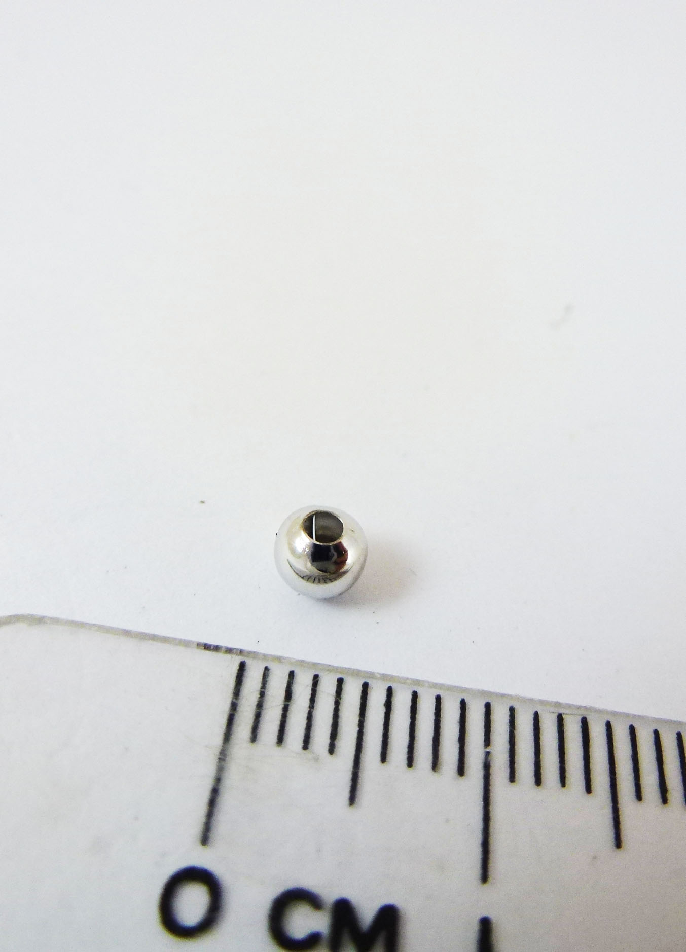 4mm銅鍍正白K色擋珠
