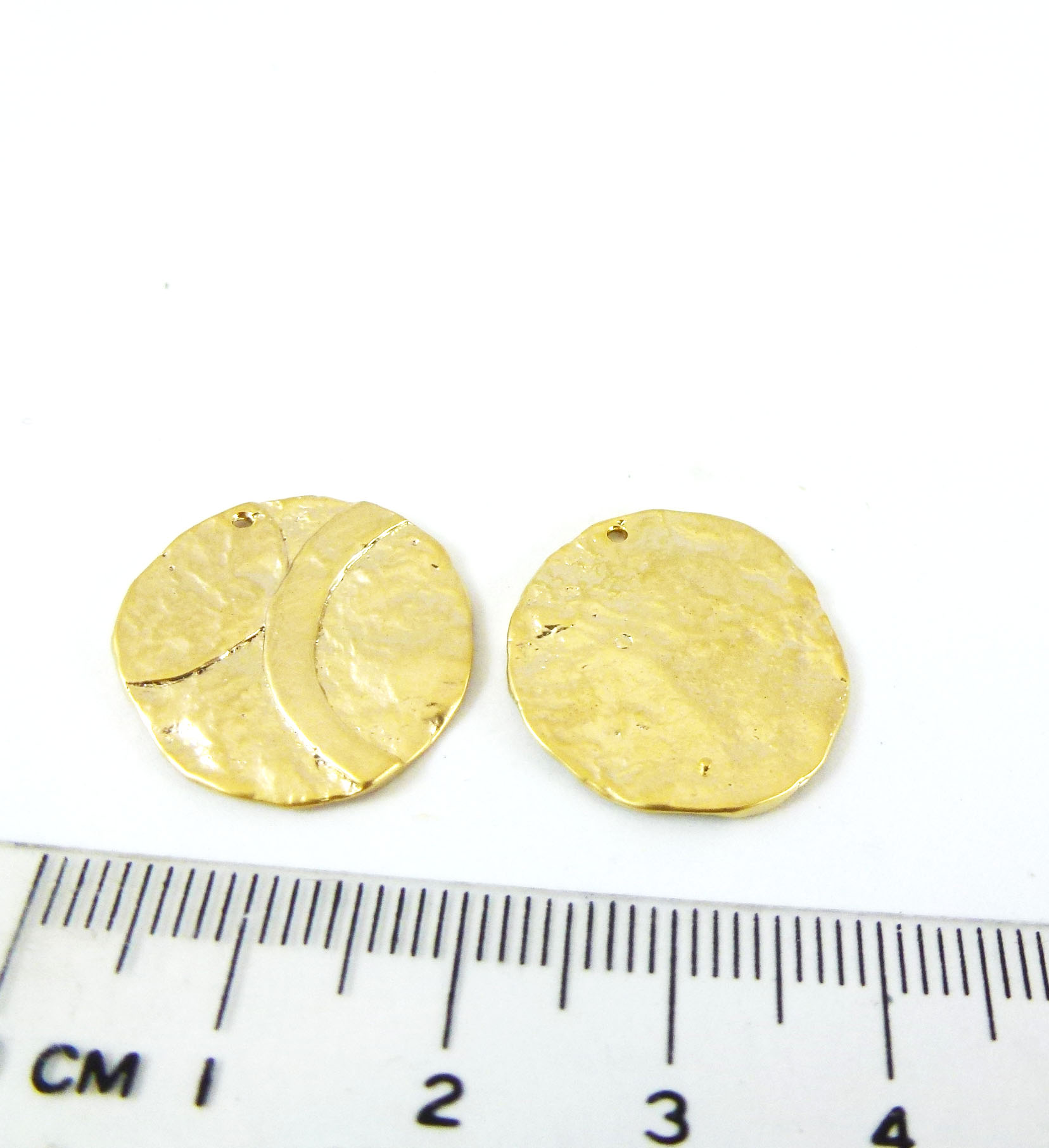 20mm銅鍍霧金邊洞不規則圓片