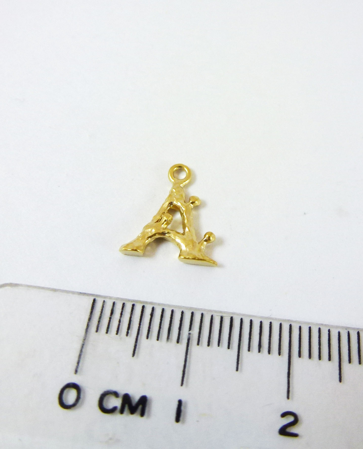 銅鍍霧金單孔英文字母A