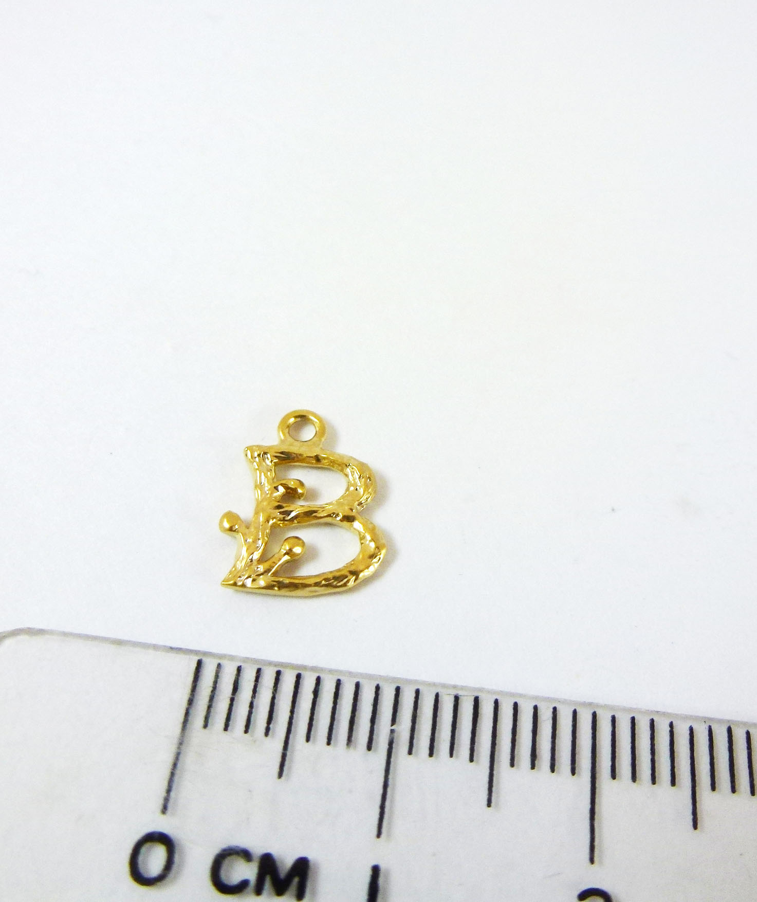 銅鍍霧金單孔英文字母B