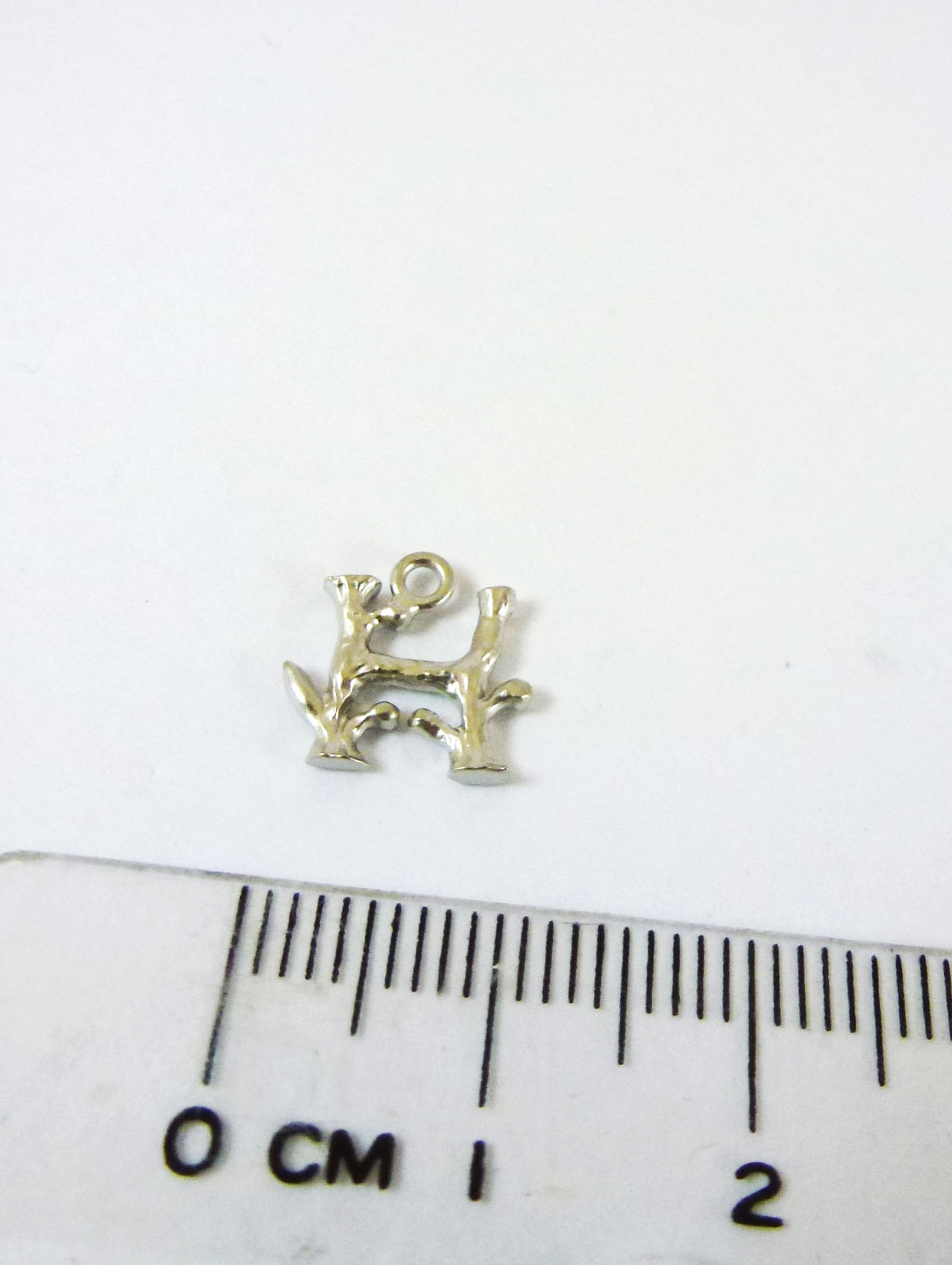 銅鍍霧銀單孔英文字母H