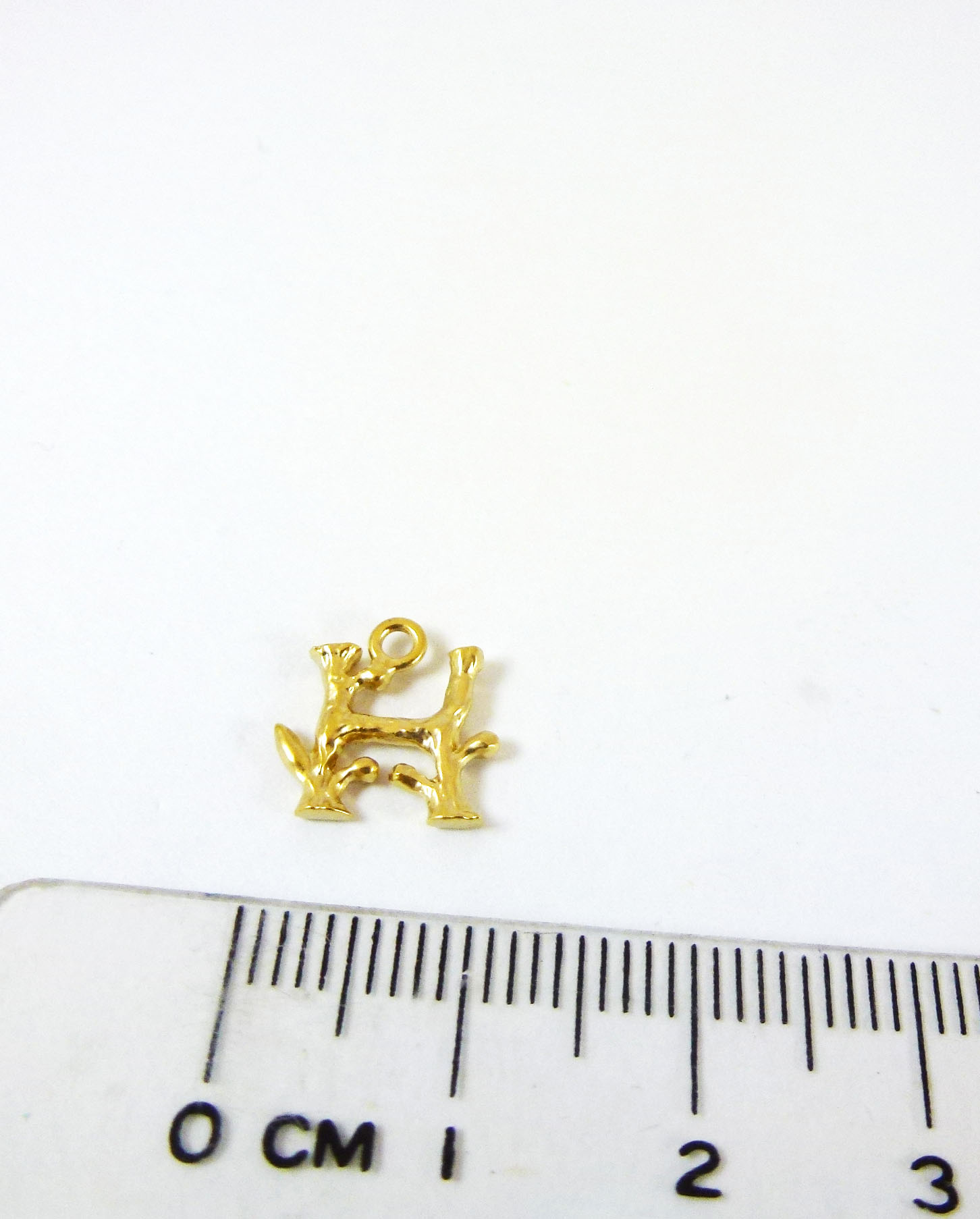 銅鍍霧金單孔英文字母H