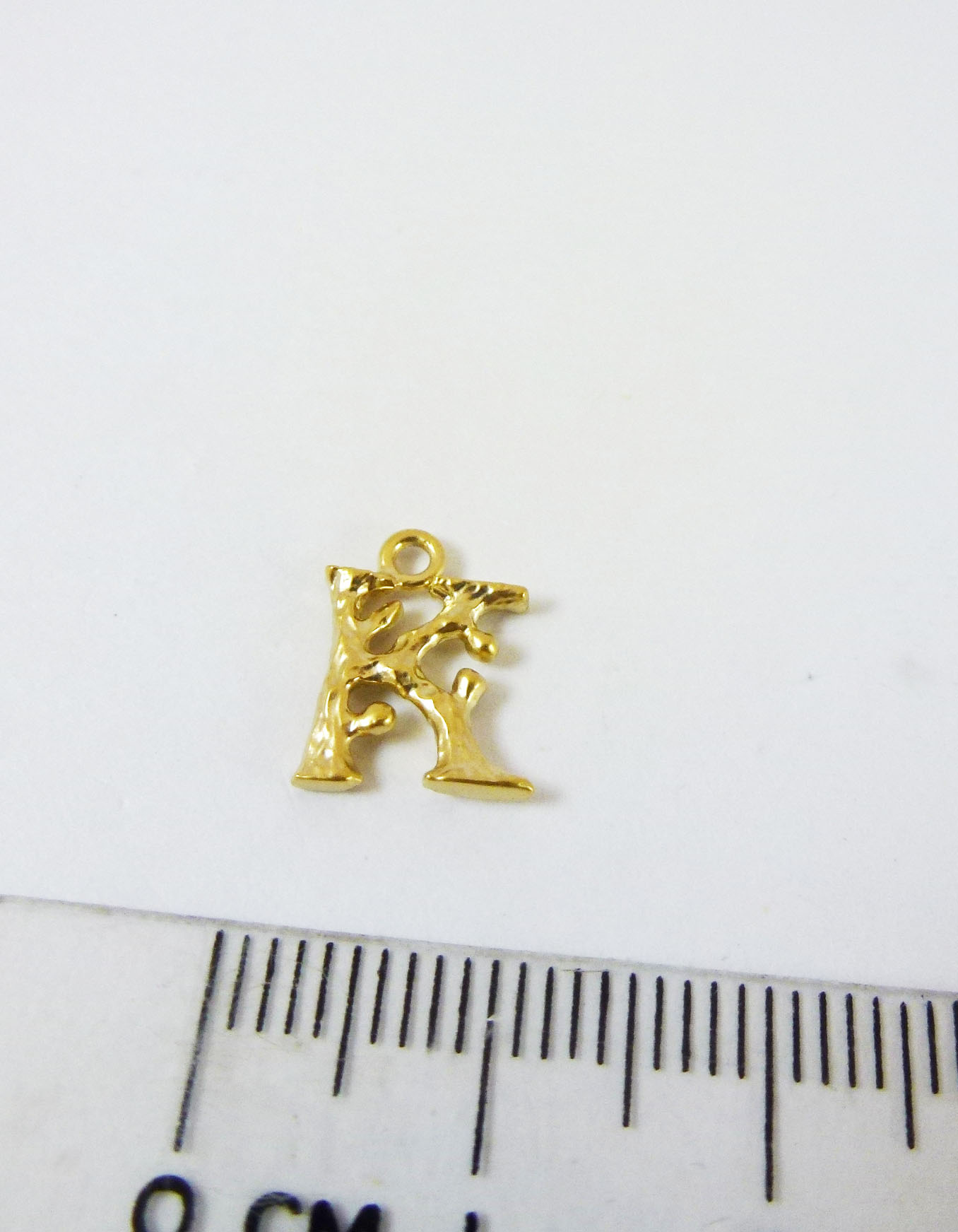 銅鍍霧金單孔英文字母K
