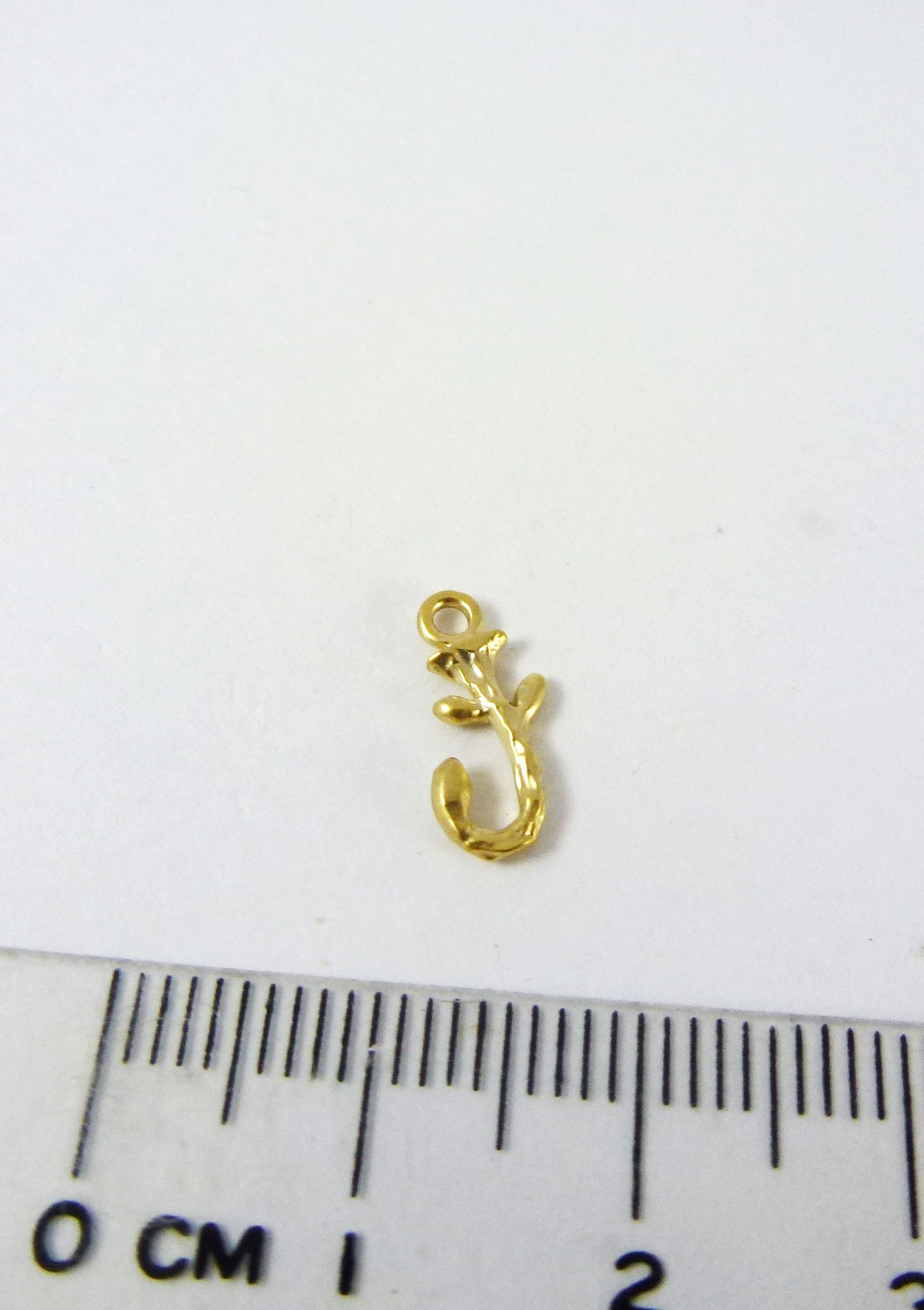 銅鍍霧金單孔英文字母J