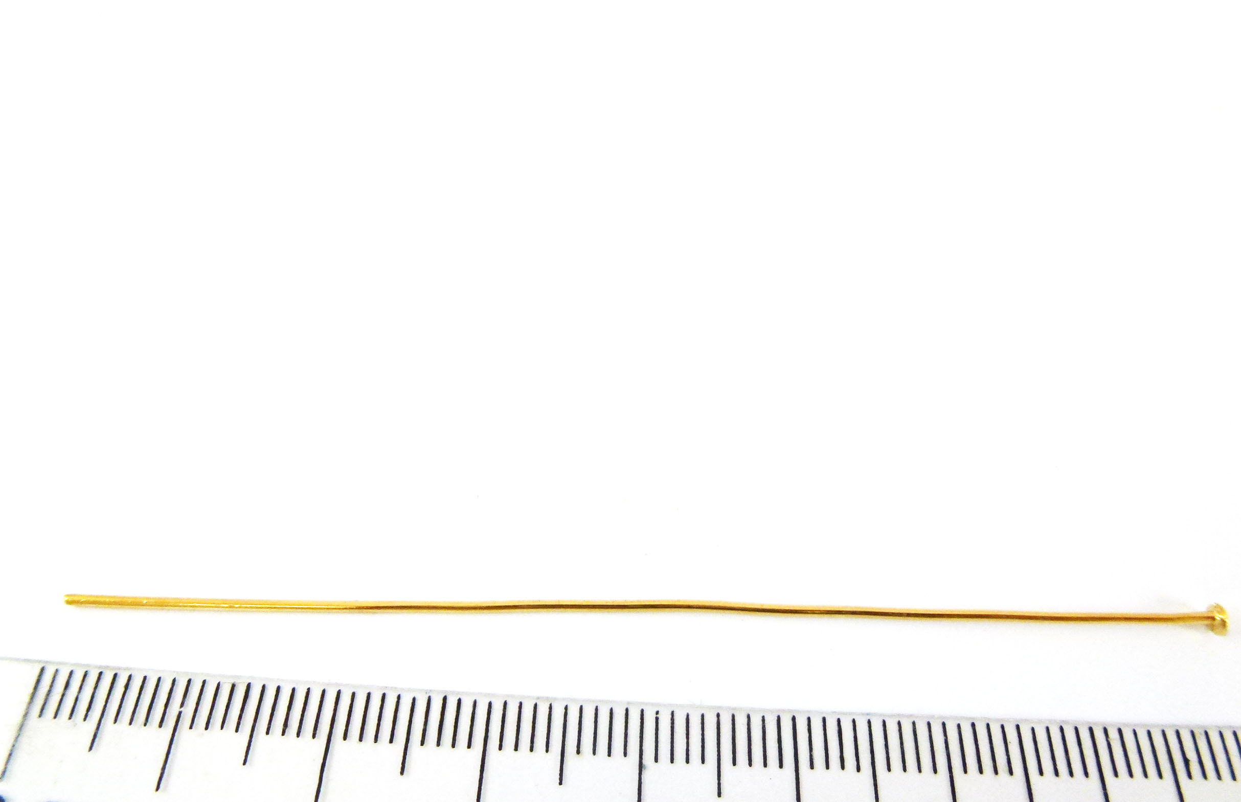 銅鍍金色T針-0.8x80mm