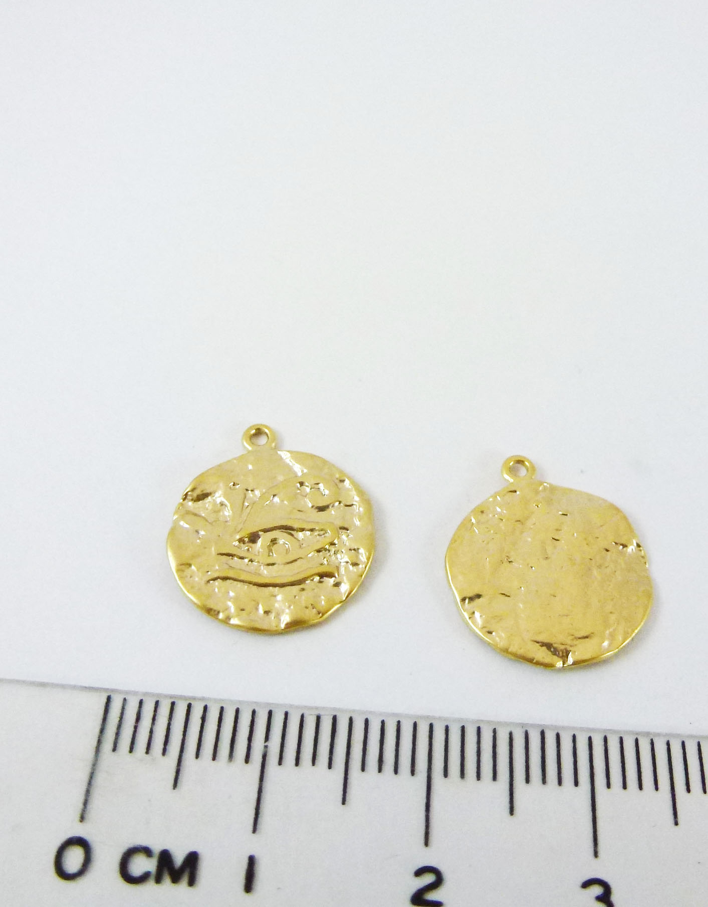 14mm銅鍍霧金單孔圓片上帝之眼