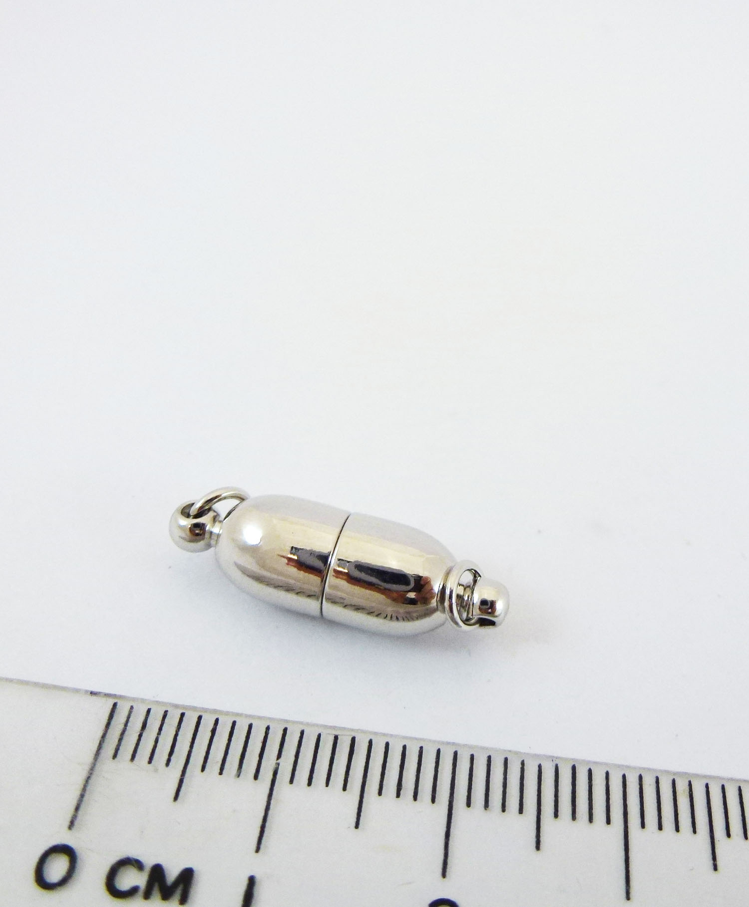 7x22mm銅鍍正白K膠囊形磁鐵扣