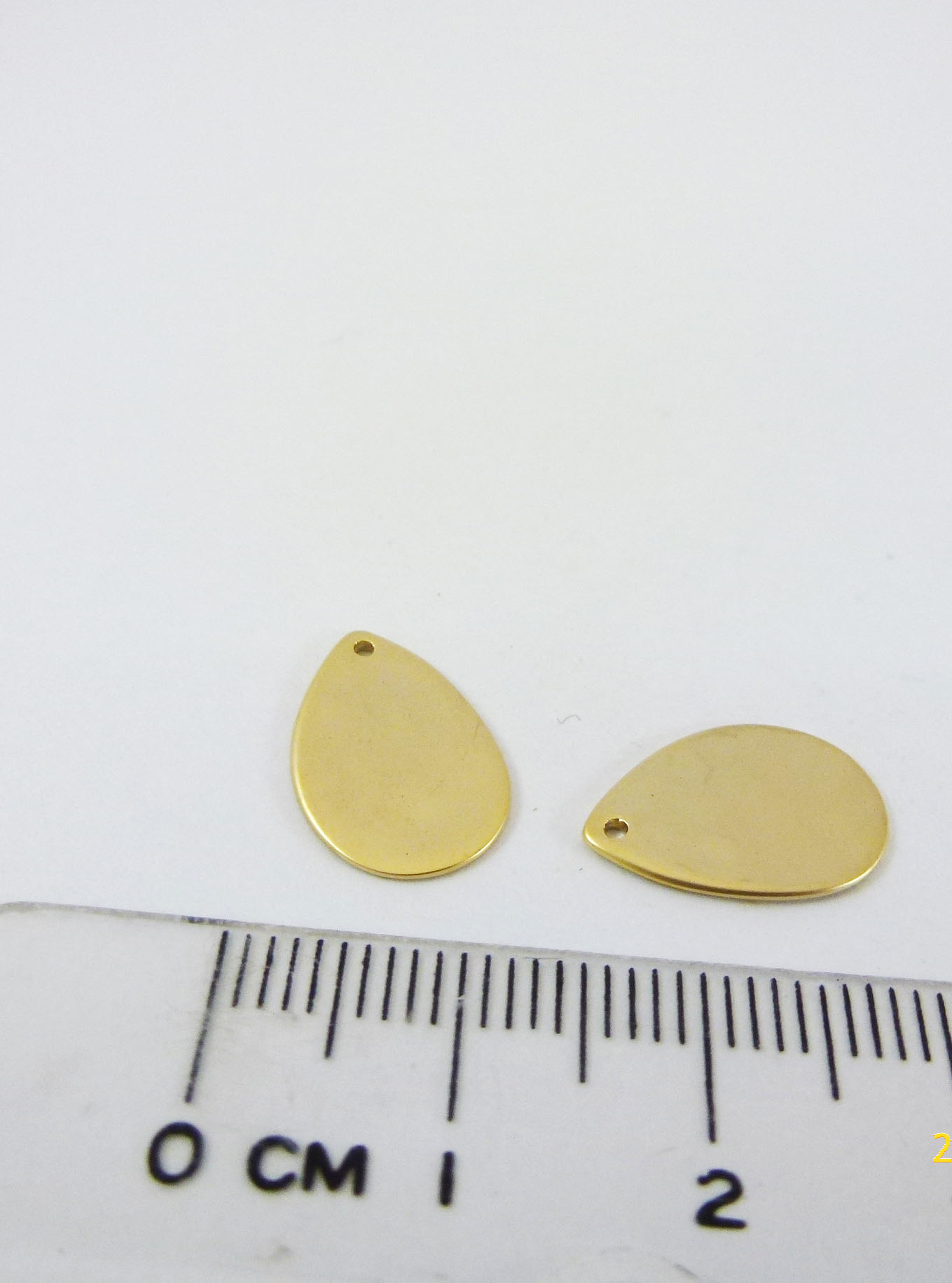 15mm銅鍍霧金邊洞水滴