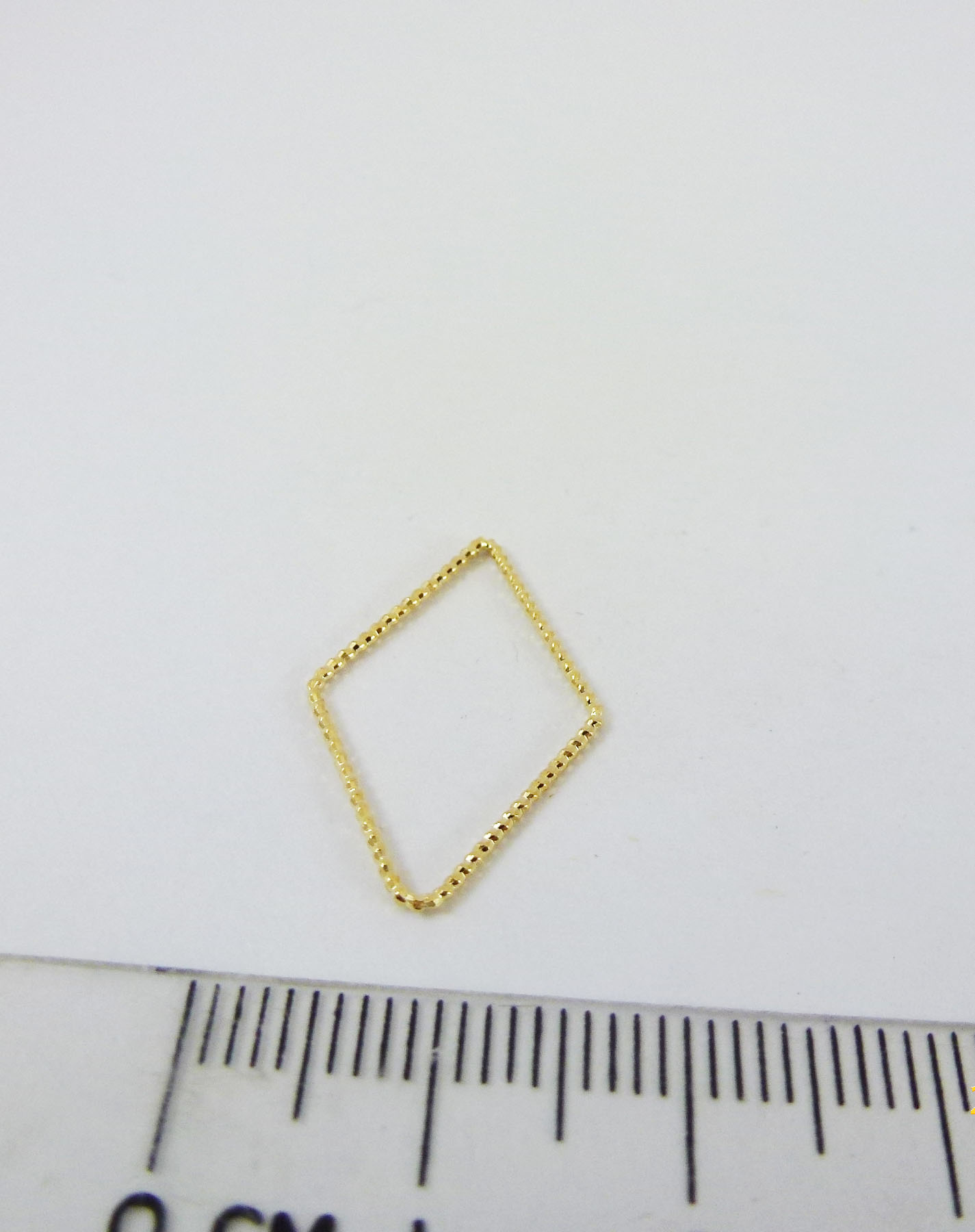 22mm銅鍍金色螺紋菱形