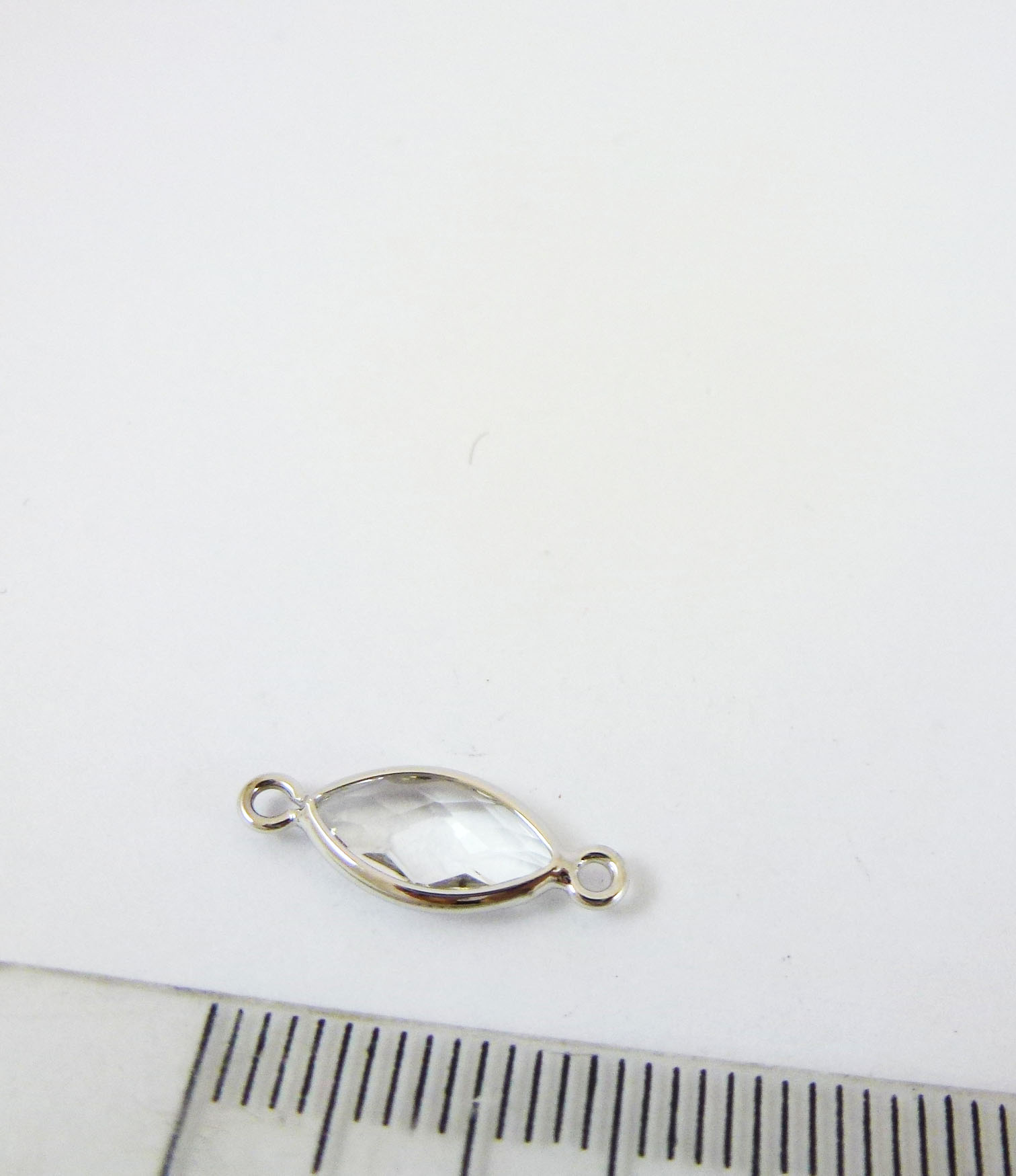 10mm銅鍍正白K雙孔馬眼