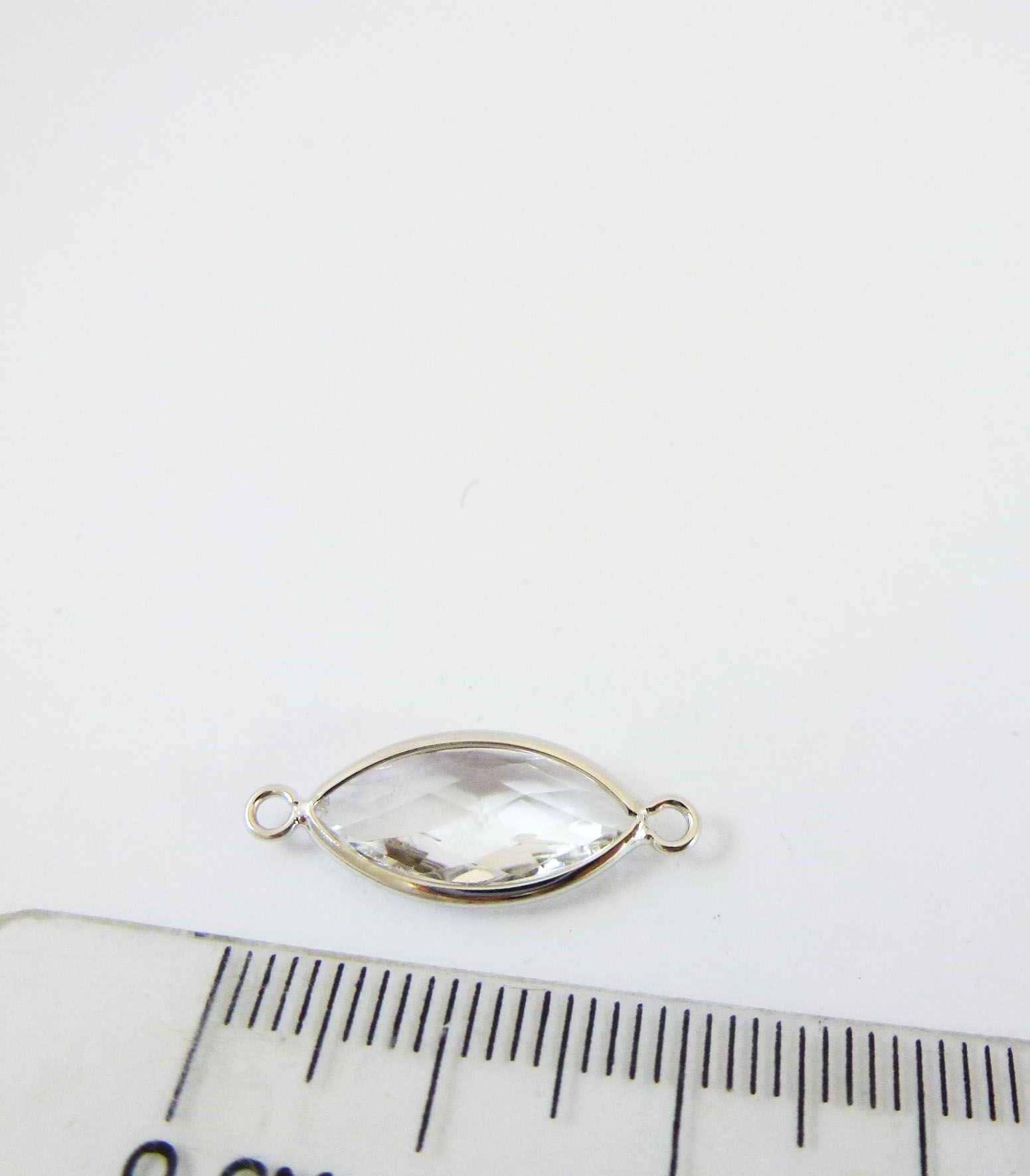 15mm銅鍍正白K雙孔馬眼