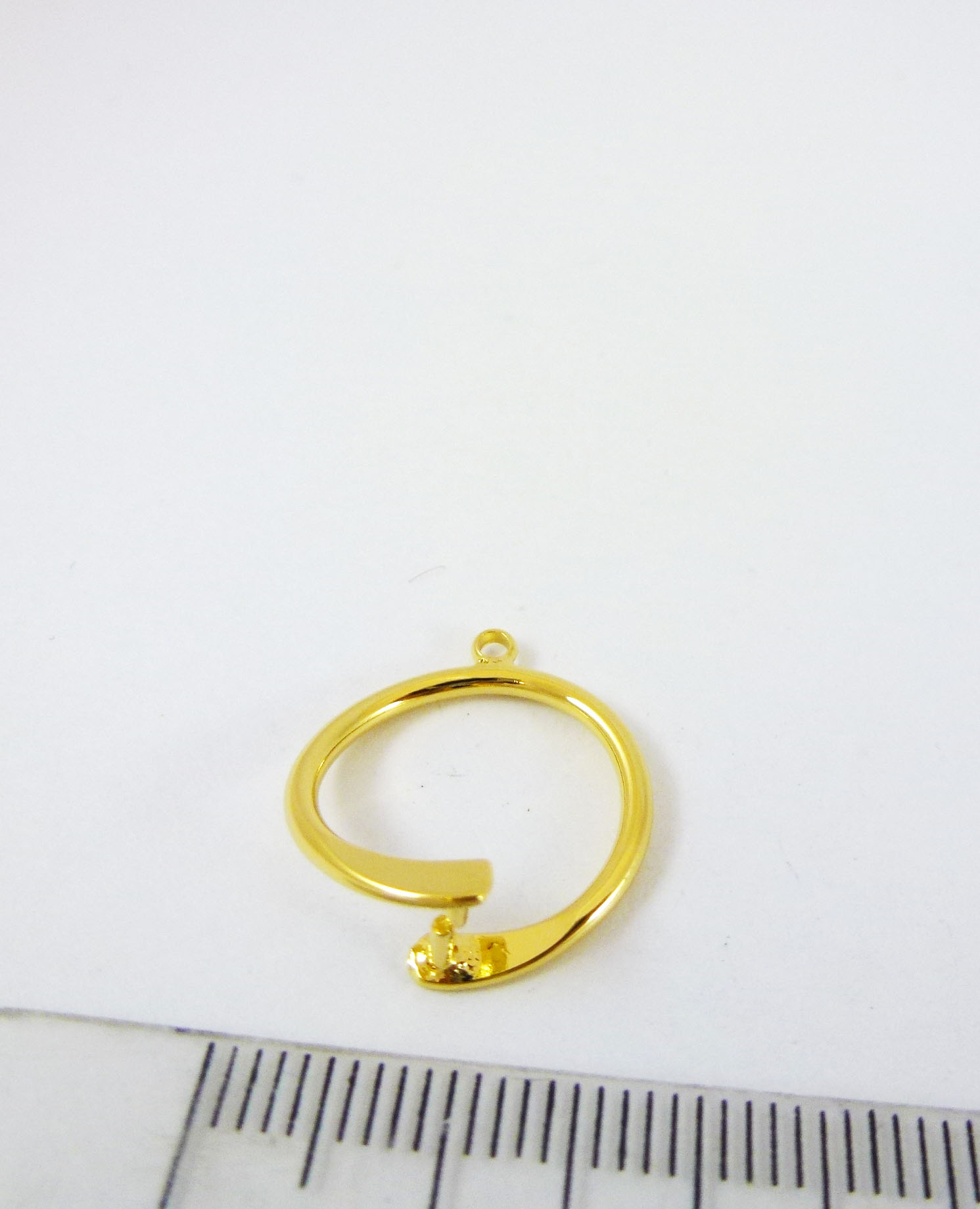 18mm銅鍍金色單孔圓弧