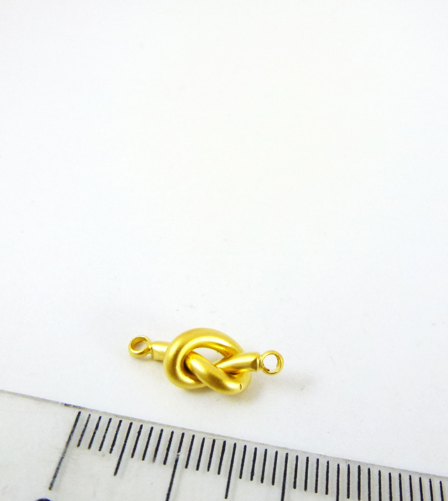 銅鍍霧金雙孔單結