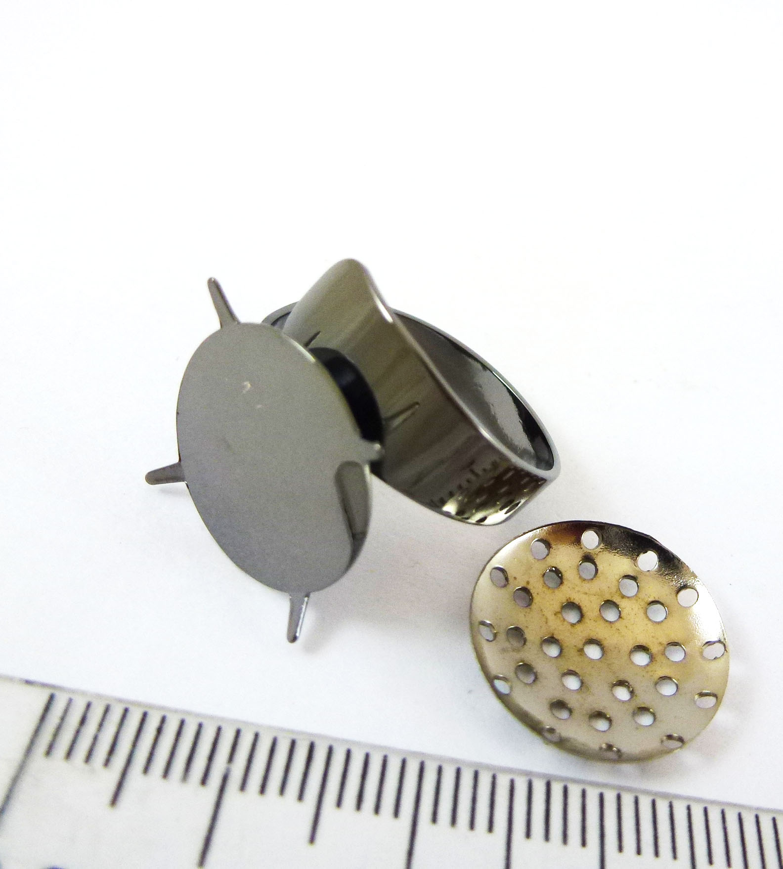 16mm銅鍍黑金K色31孔網盤戒指環