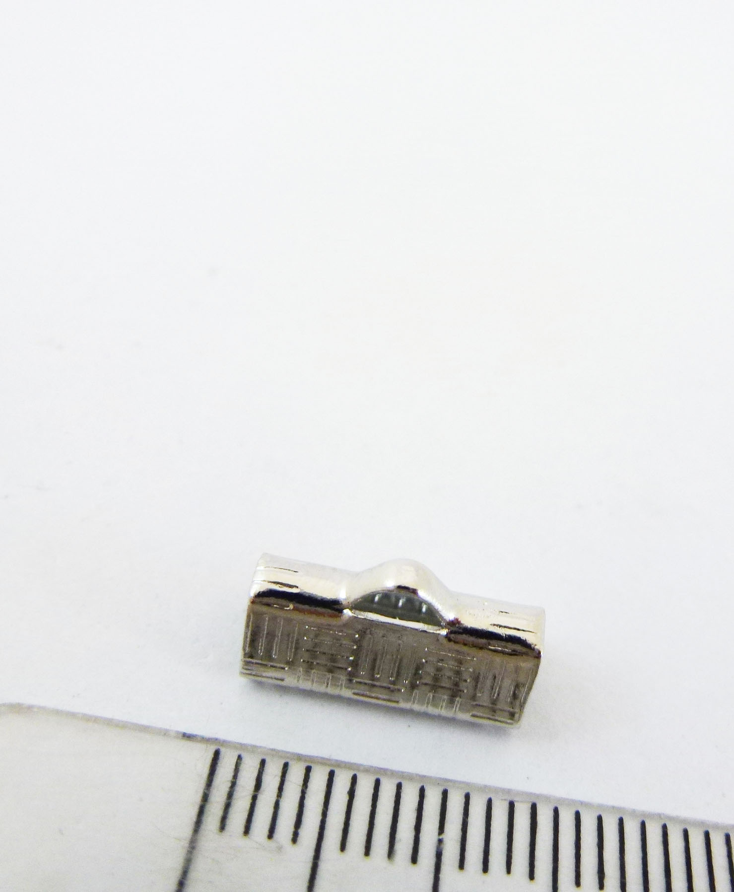 銅鍍正白K色條紋扁繩夾山-13mm