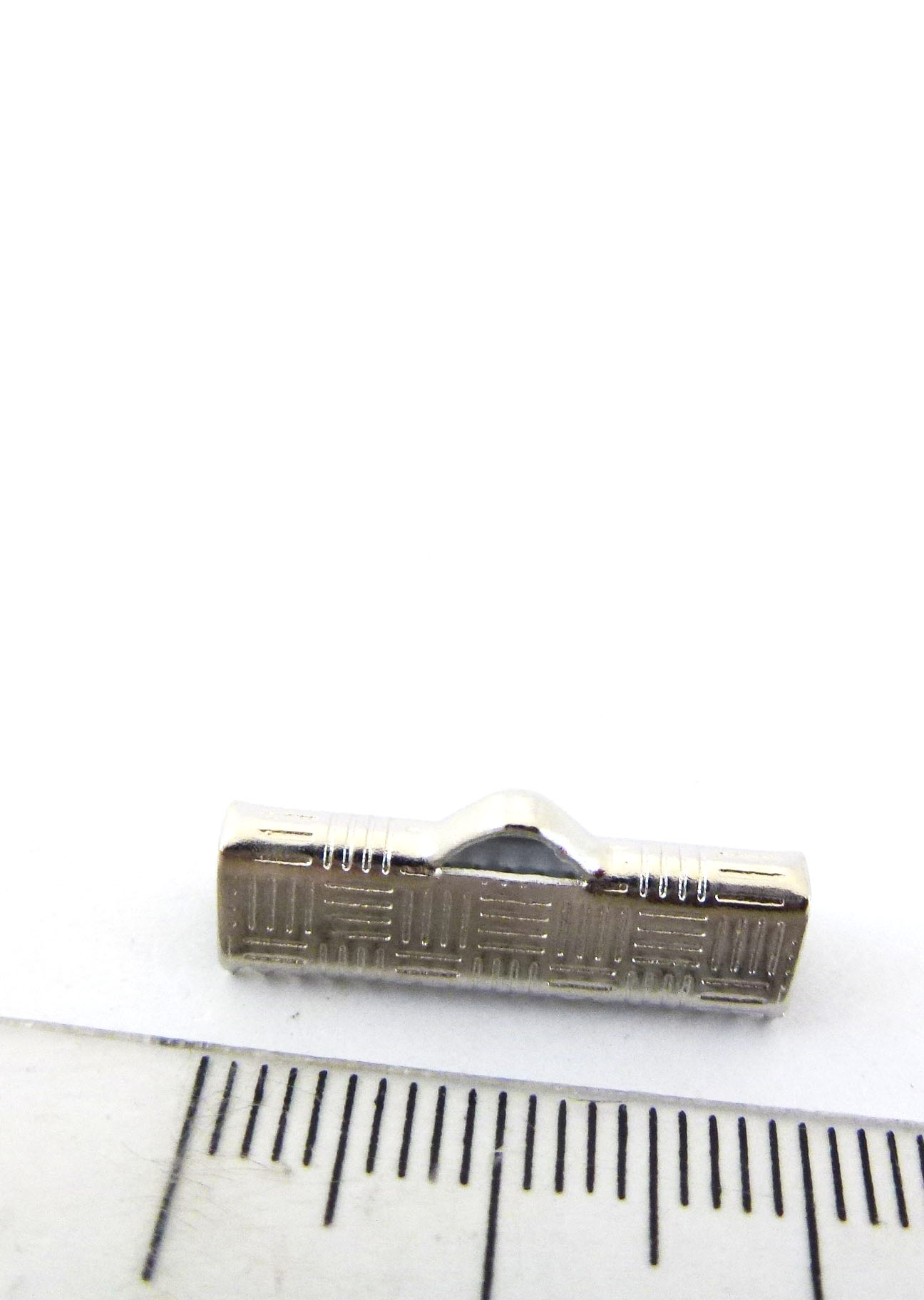 銅鍍正白K色條紋扁繩夾山-20mm