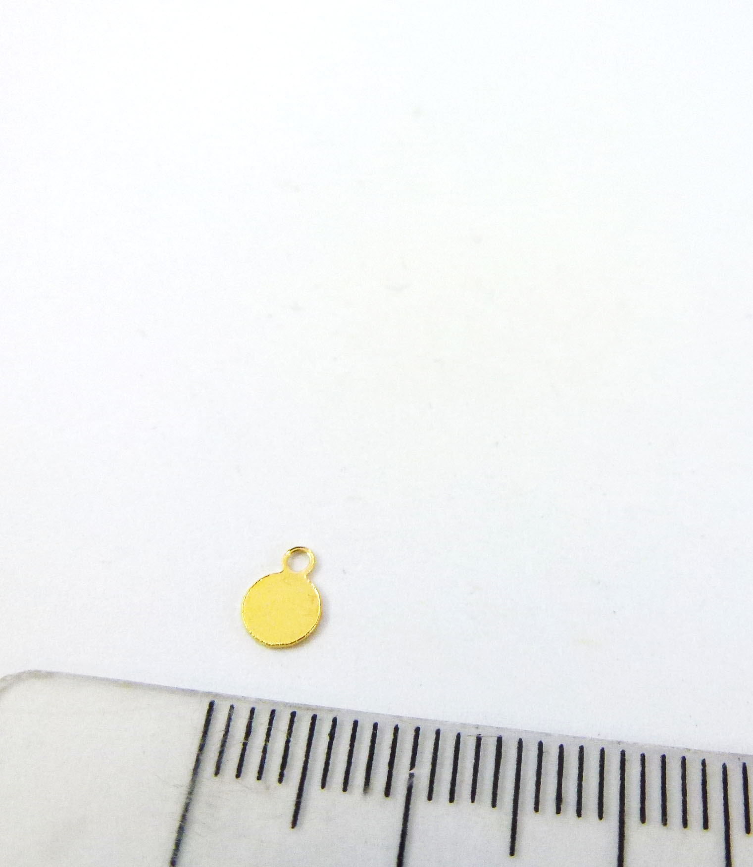 4MM銅鍍金色單孔圓盤
