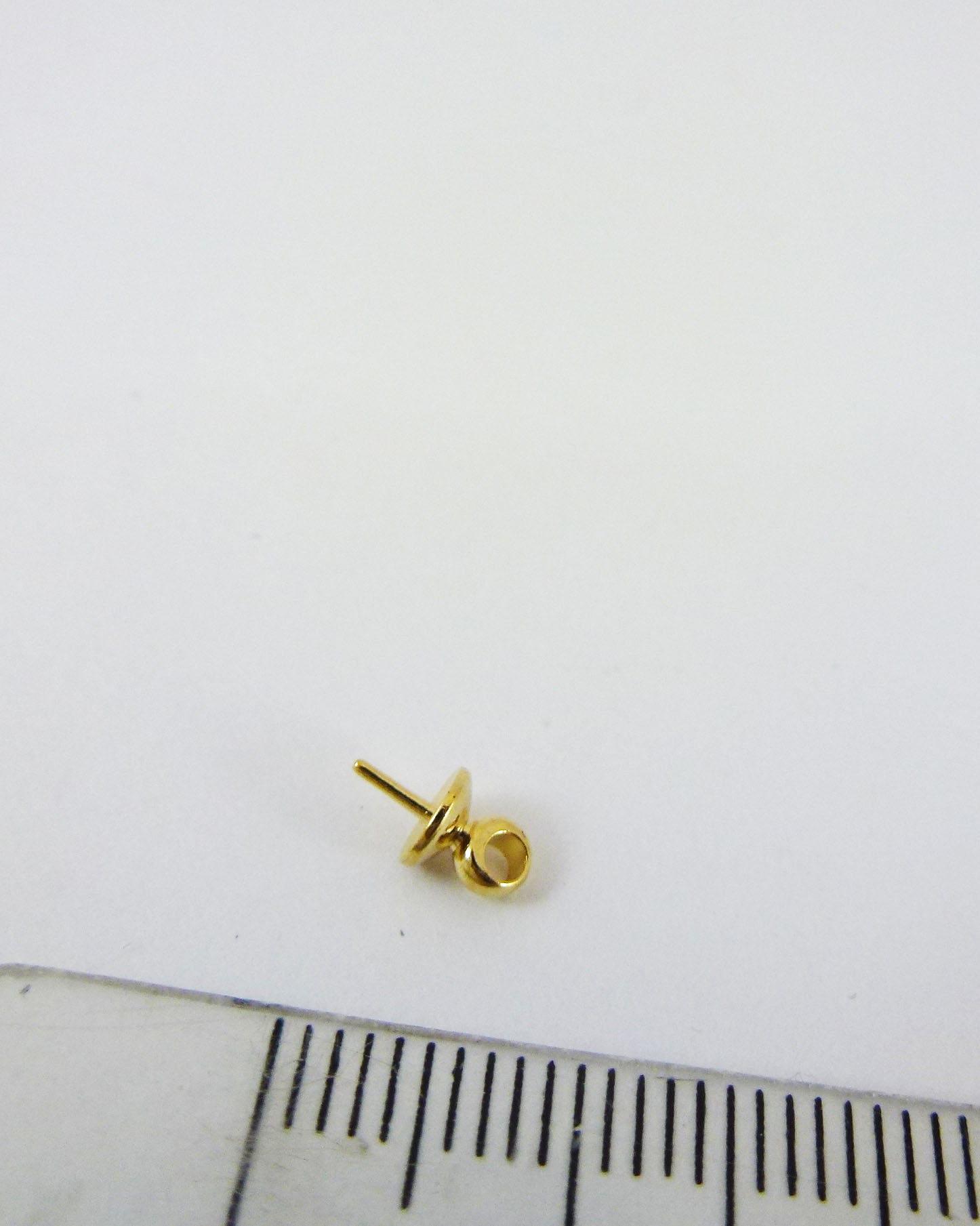 4MM銅鍍金色-0.9MM黏針帽蓋