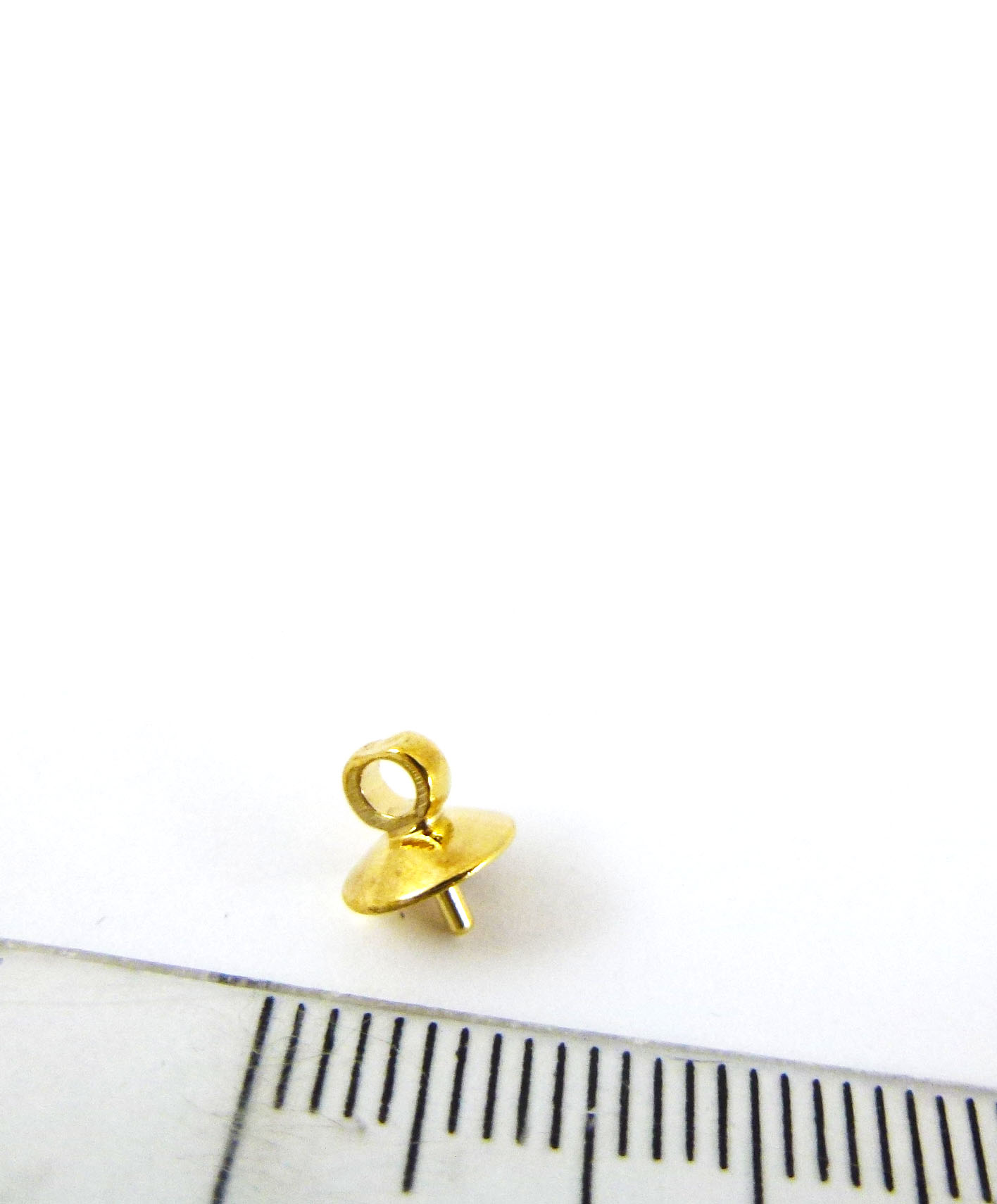 6MM銅鍍金色-1MM黏針帽蓋