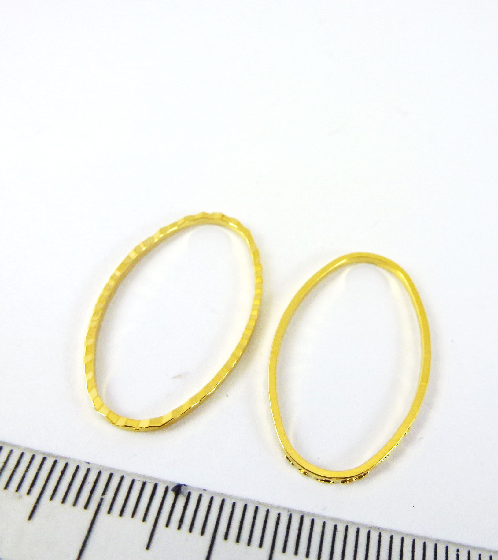 27mm銅鍍金色雕刻橢圓框