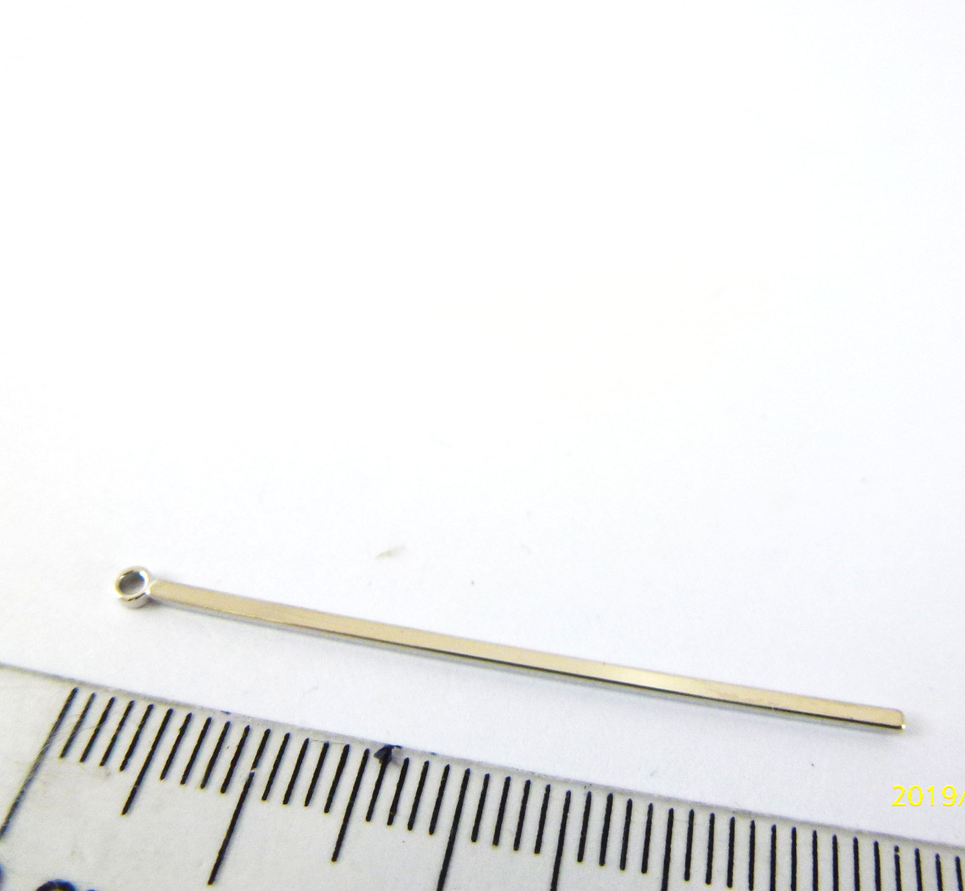 40MM銅鍍正白K單孔方形柱