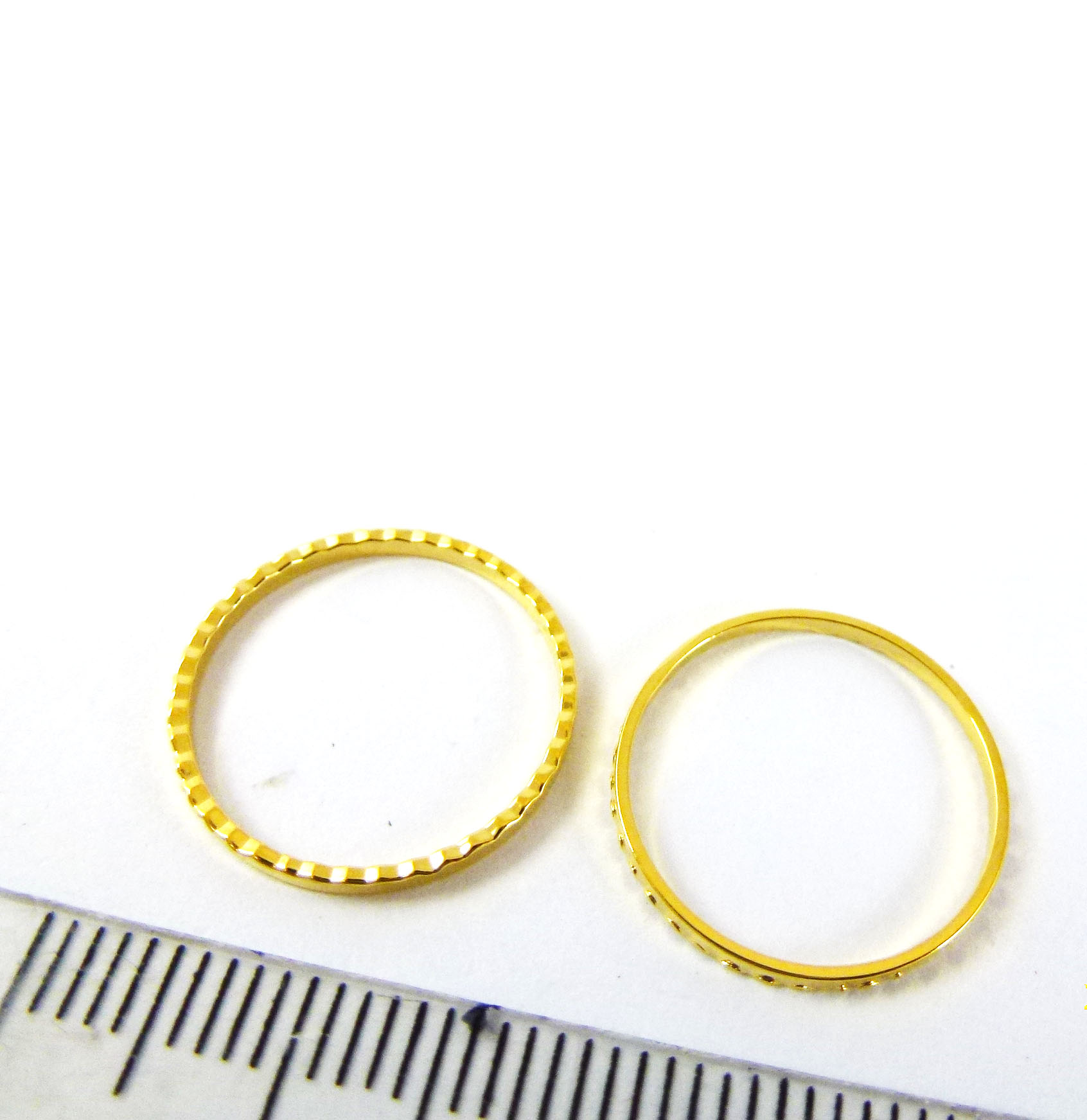 16mm銅鍍金色雕刻圓圈