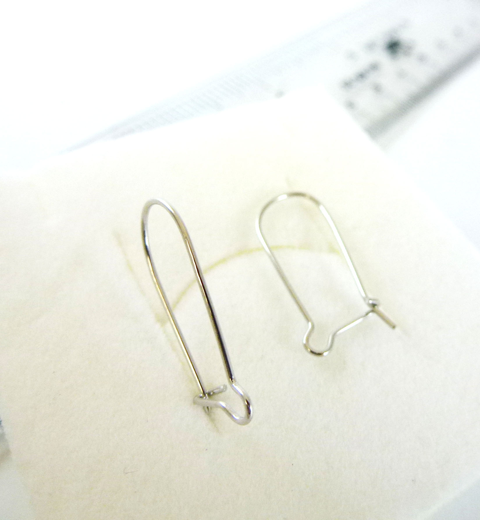 22mm純銀鍍正白K水滴扣式耳環