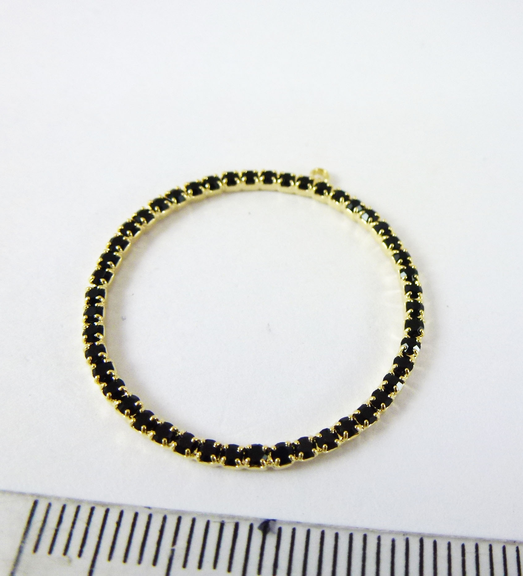 28mm合金鍍金單孔鑽圈-黑色