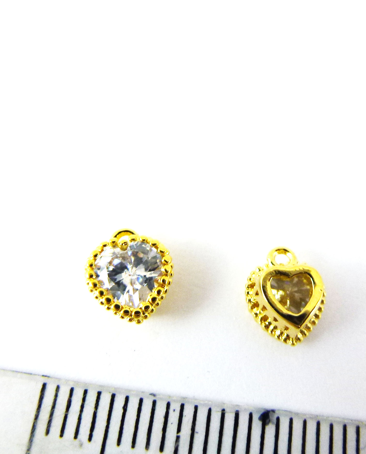 銅鍍金色單孔鋯石心