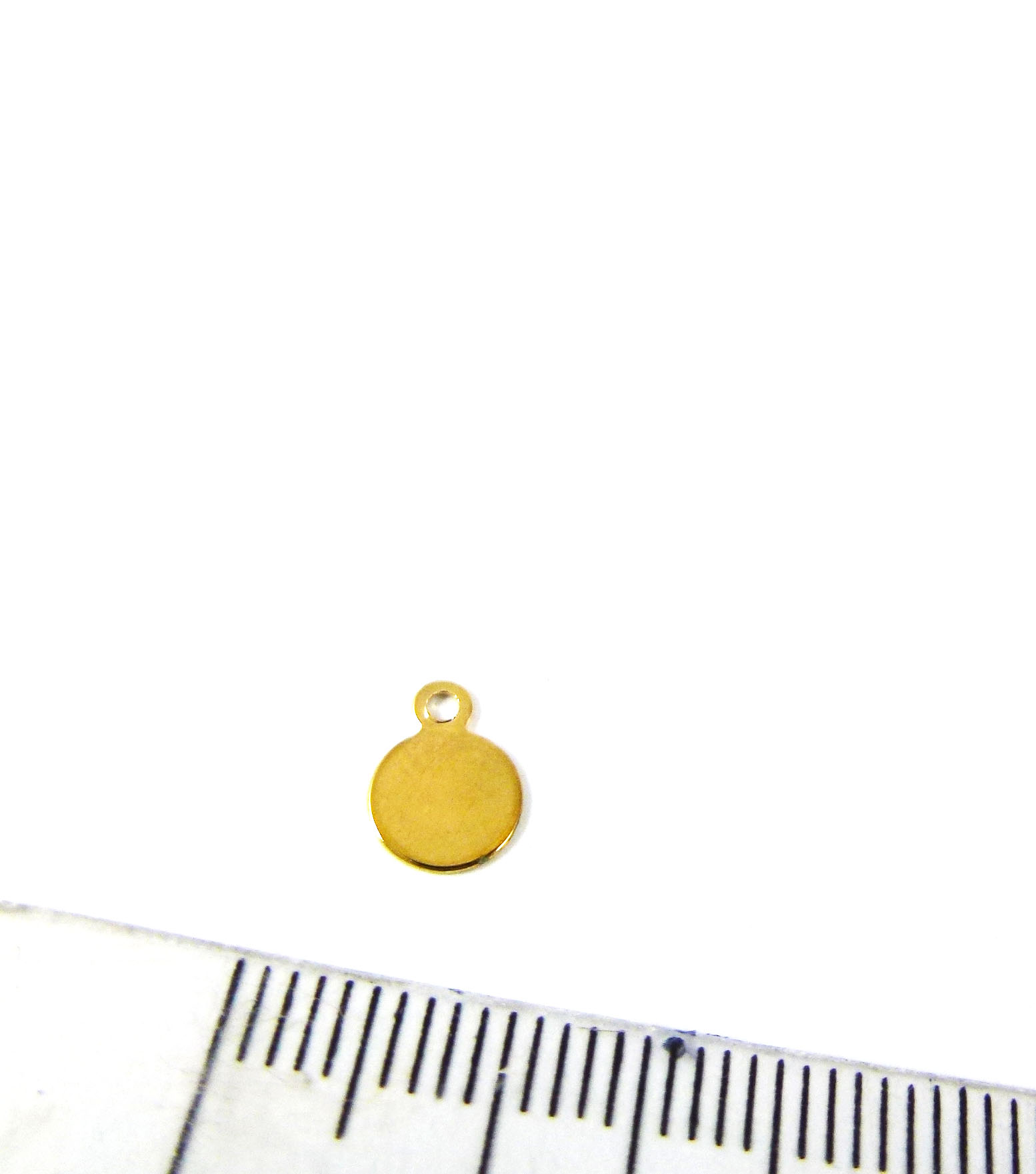 6MM銅鍍金色單孔圓盤