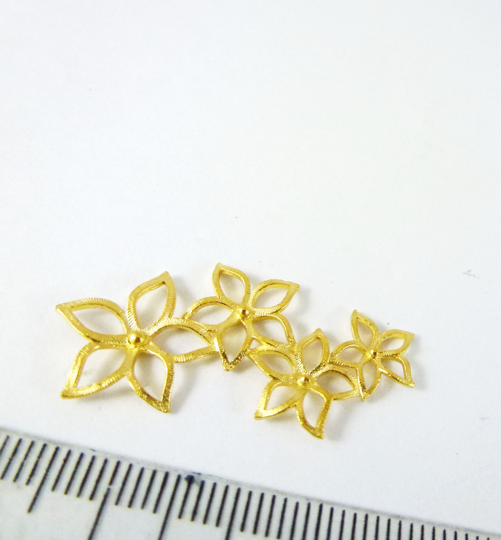 銅鍍霧金五瓣花串