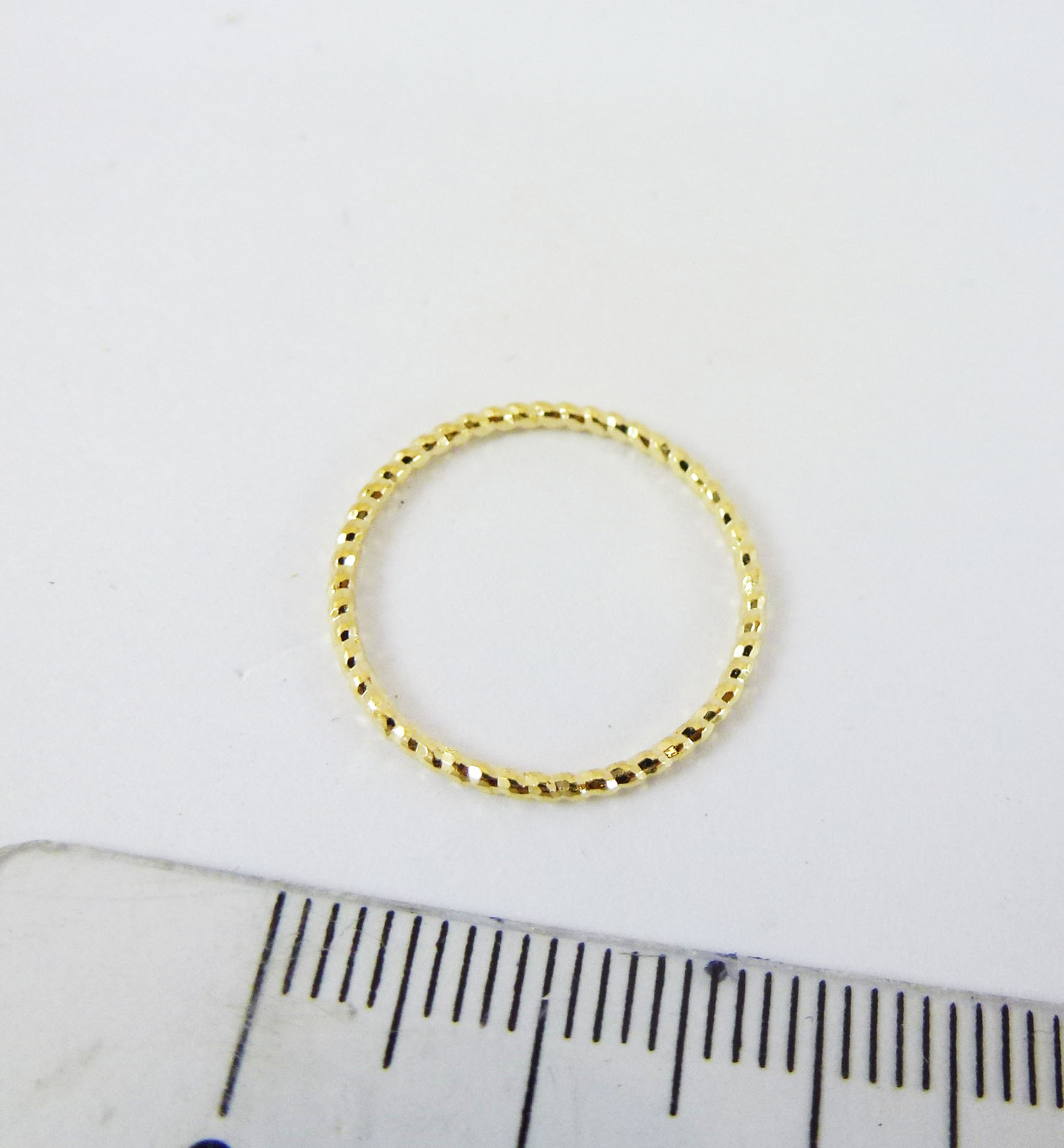1.2X18mm銅鍍金色鐳射閉口單圈