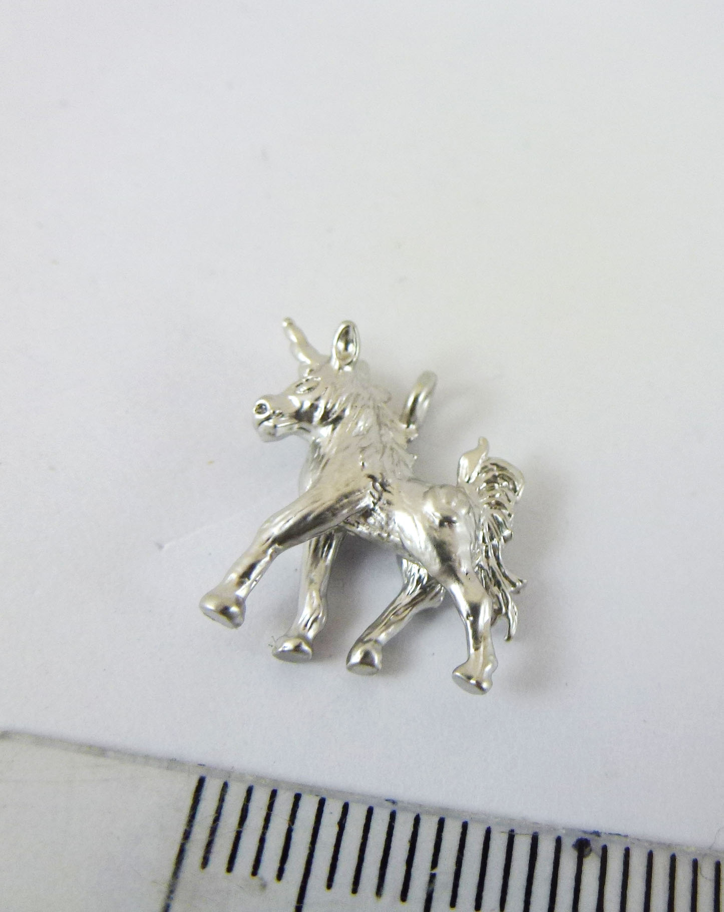 銅鍍霧銀單孔獨角獸(大)