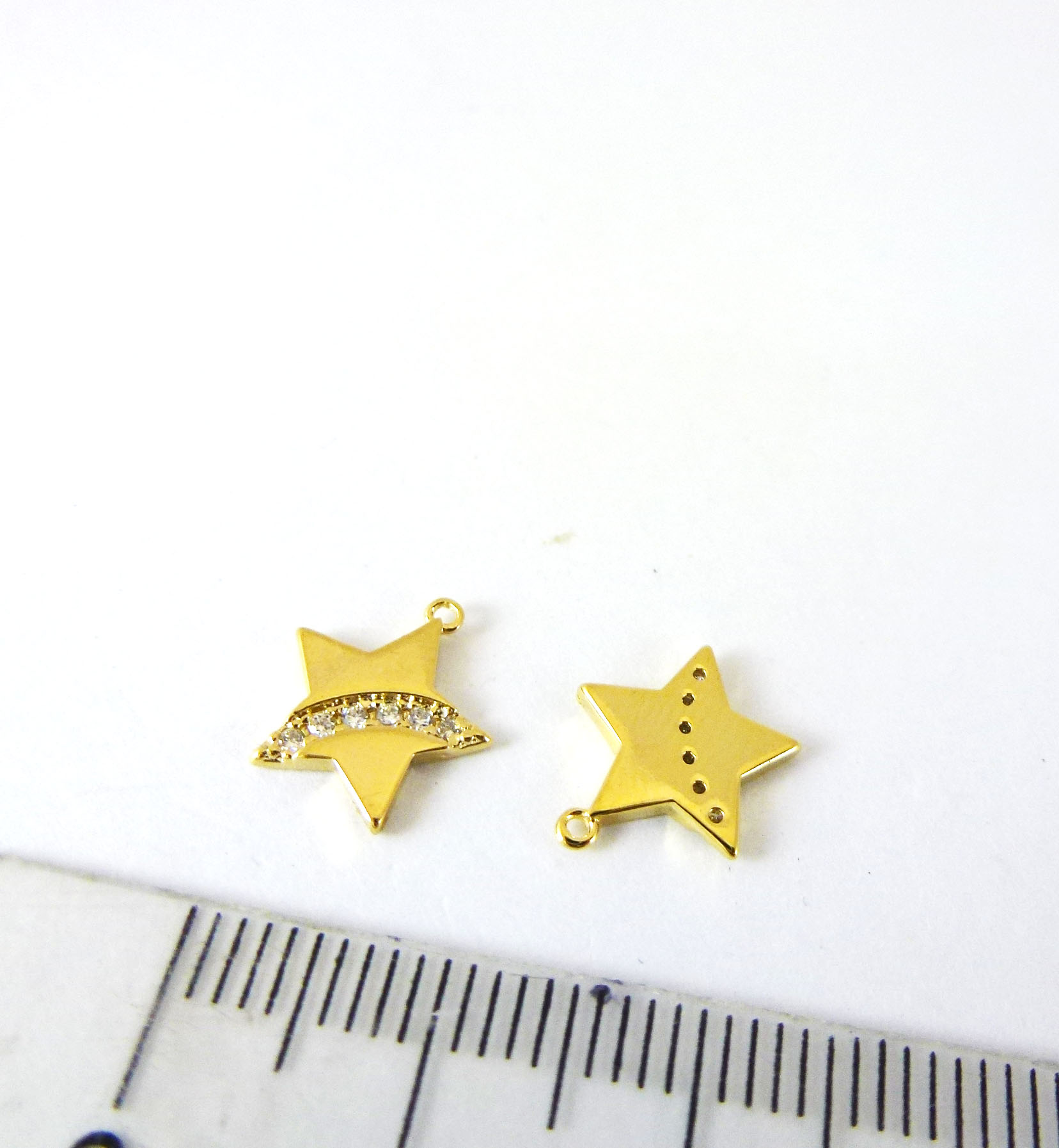 10MM銅鍍金單孔銀河星