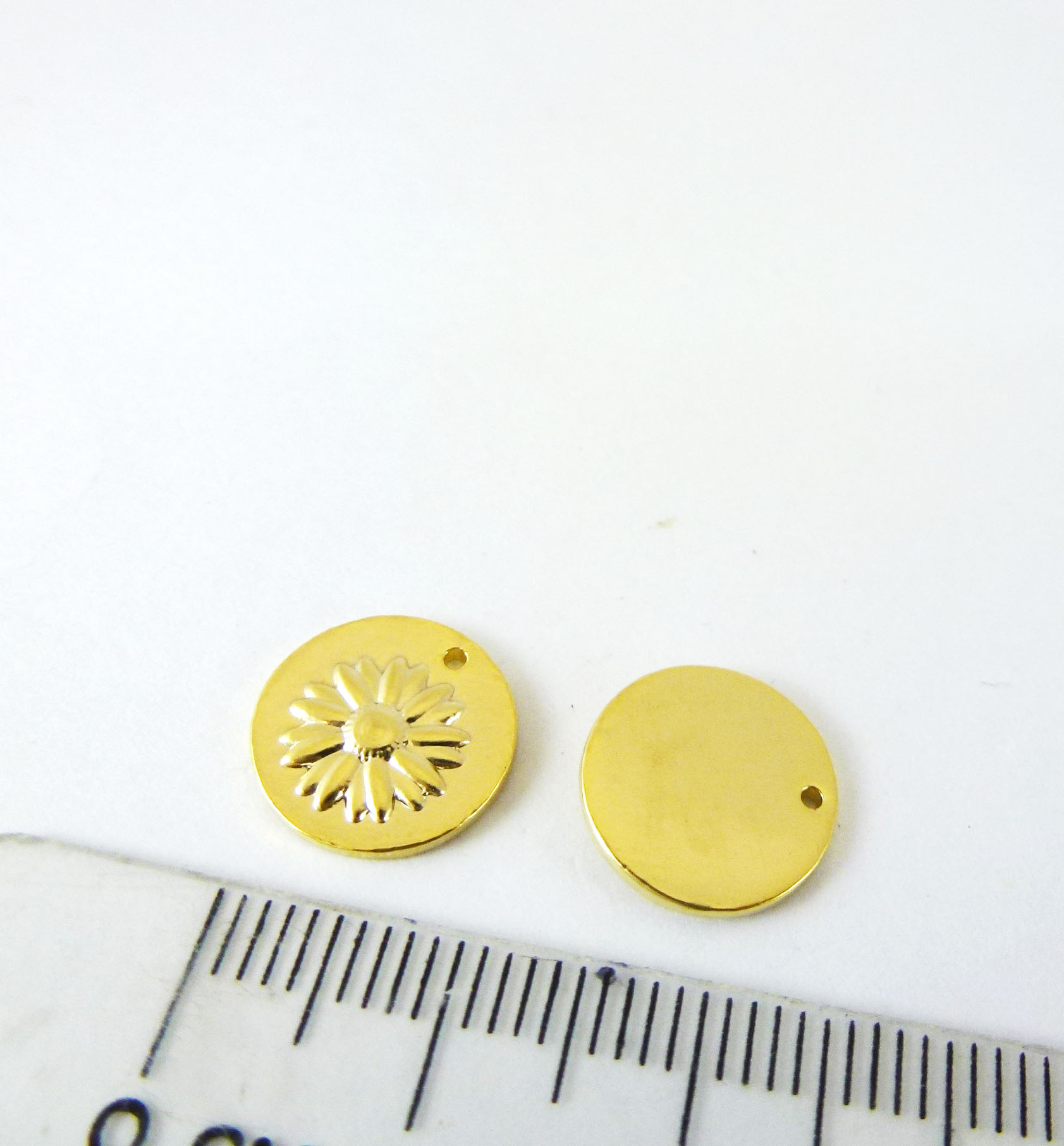 銅鍍霧金邊洞菊花拓印
