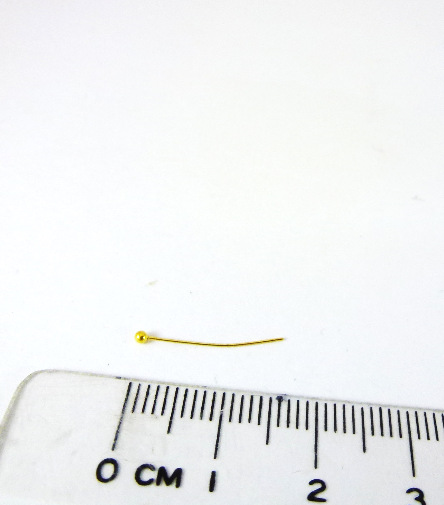 銅鍍金色珠針-0.4x16mm