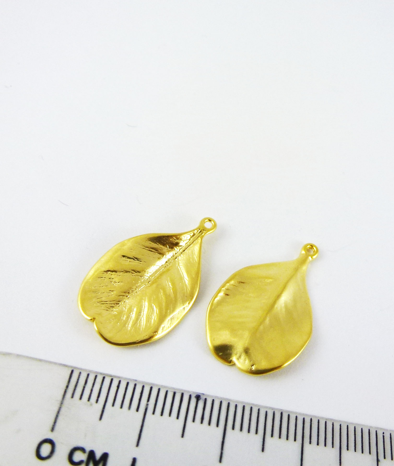 銅鍍霧金單孔倒卵形葉