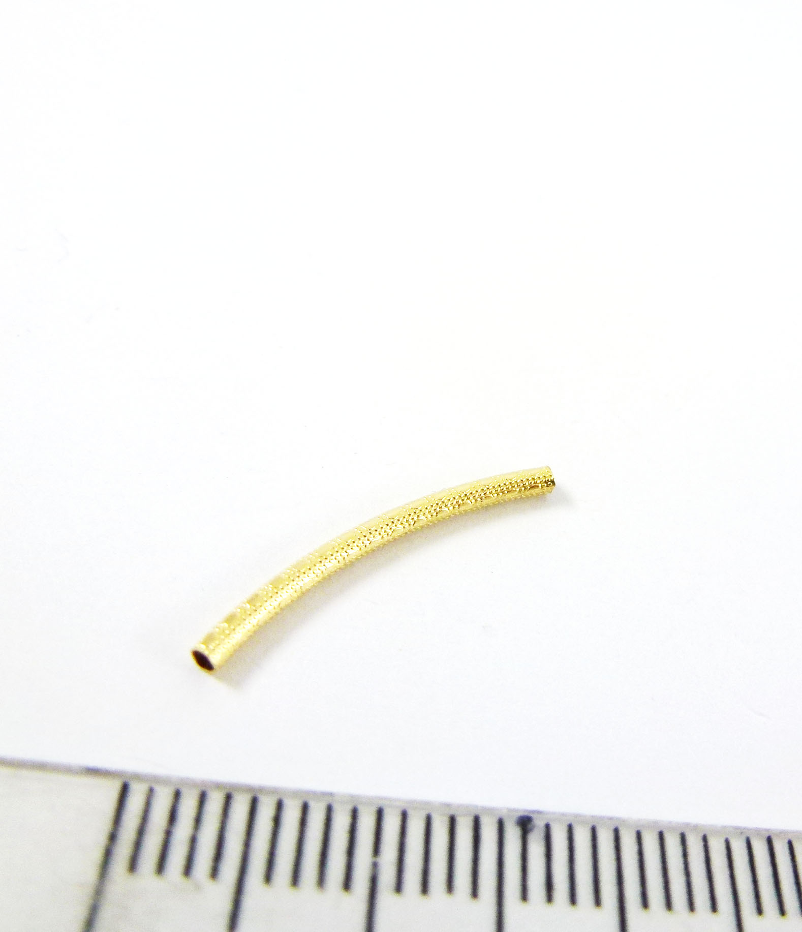 1.5x20mm包14K金點狀彎管