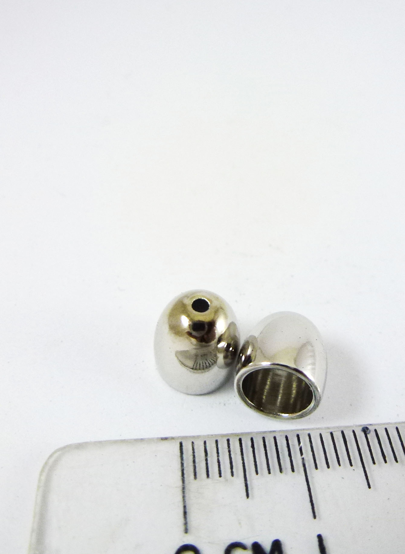 銅鍍正白K 6mm內徑鐘形帽蓋