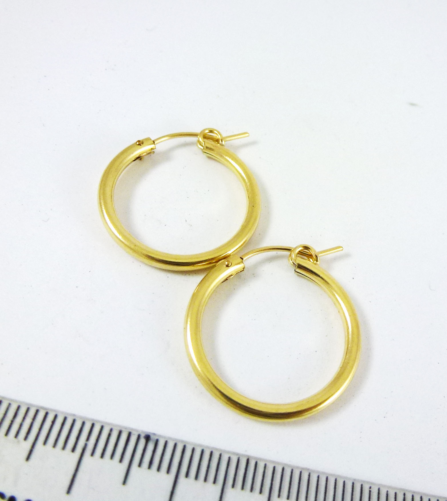 2.3X22mm 包14K金圓形耳環